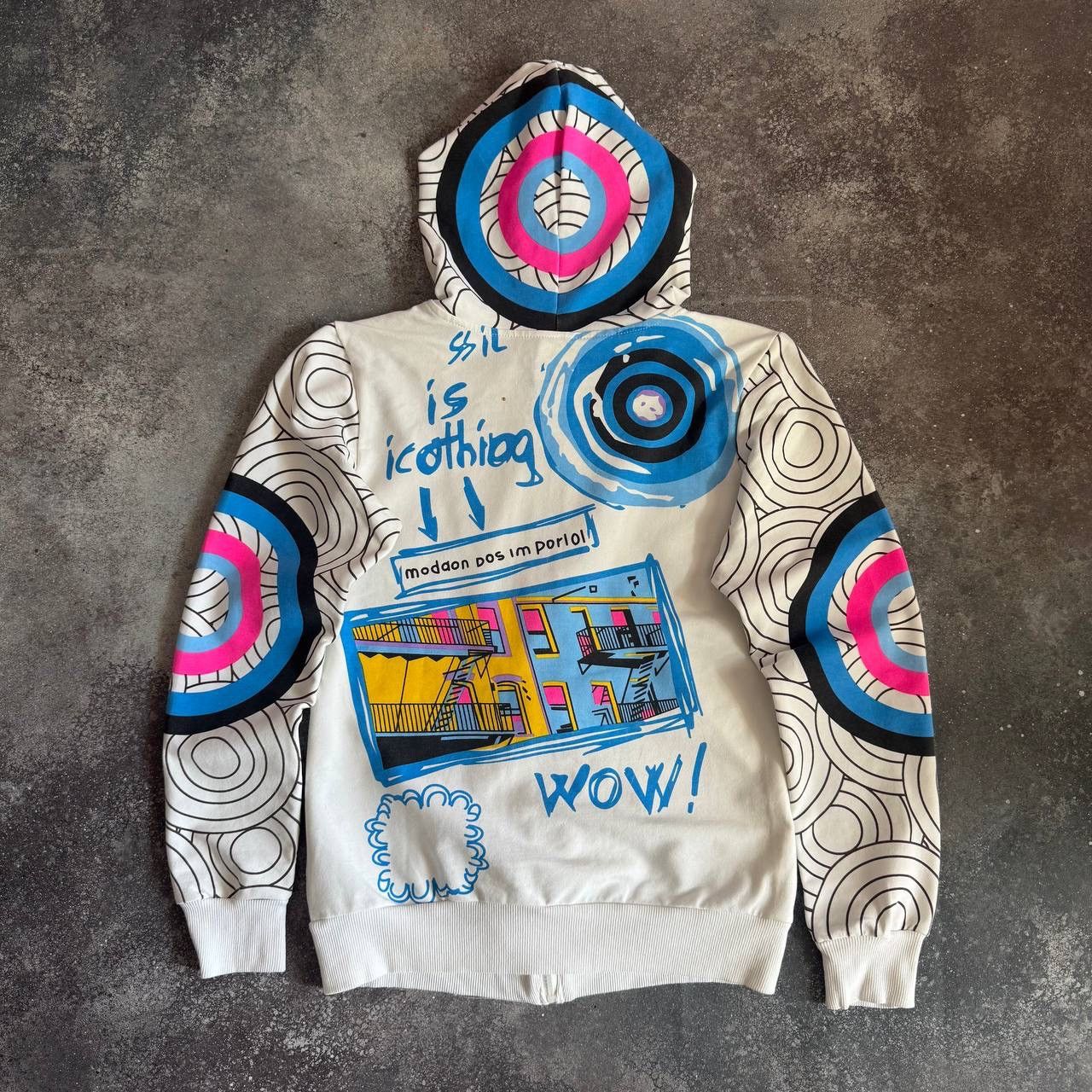 20471120 × Vintage Glamour Girl Printed Vintage Y2K Zip Hoodie Size S / US 4 / IT 40 - 8 Thumbnail