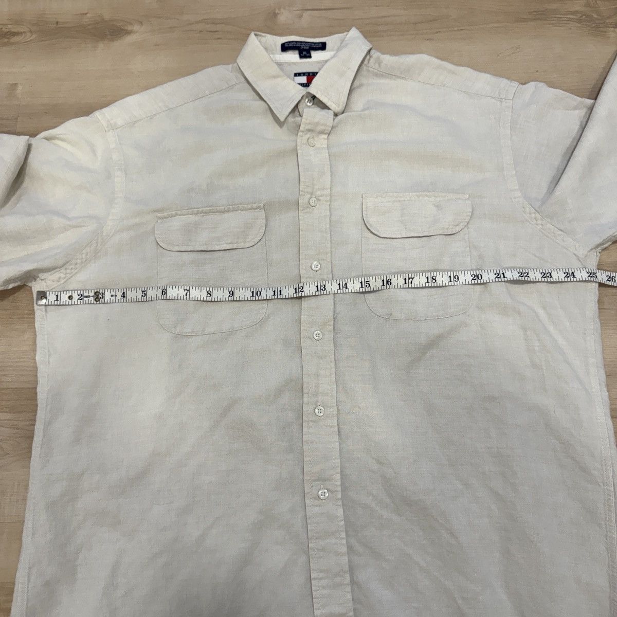 Tommy Hilfiger Vintage Tommy Hilfiger Linen – XL – Off-White (Hong Kong) Size US XL / EU 56 / 4 - 5 Thumbnail