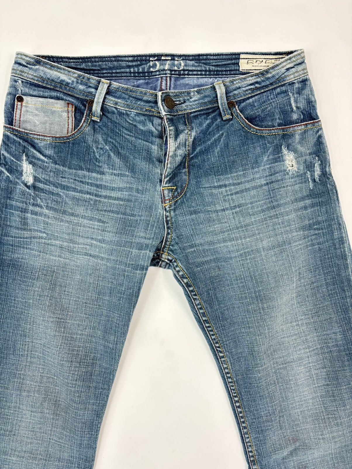 Other 2000s 575 Los Angeles Rigid Bootcut Light Wash Jeans Size US 32 / EU 48 - 5 Thumbnail