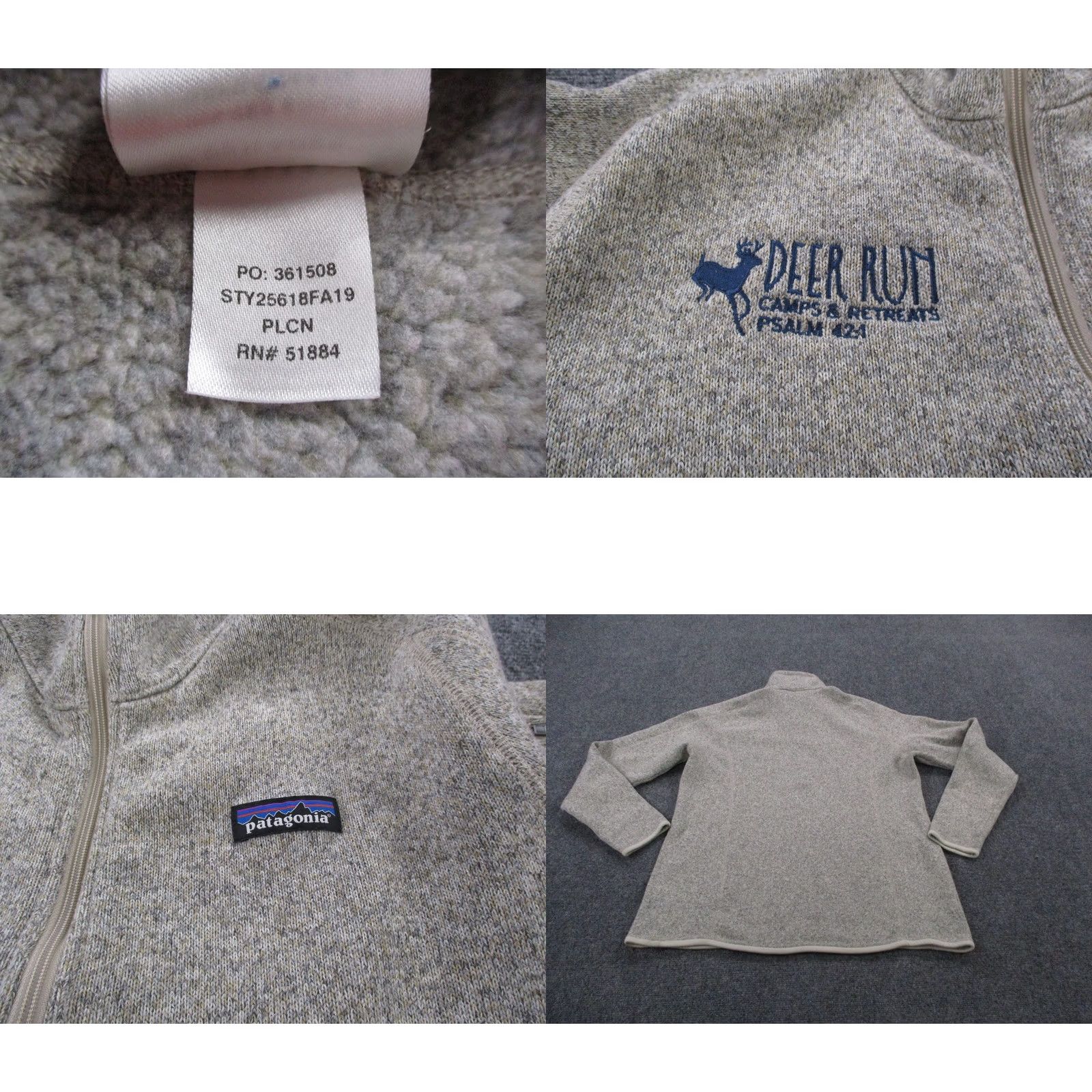 Patagonia Patagonia Jacket Womens XL Beige Better Sweater Fleece Outdoor Windbreaker 1/4 Zip Pockets Logo Size XL / US 12-14 / IT 48-50 - 8 Thumbnail