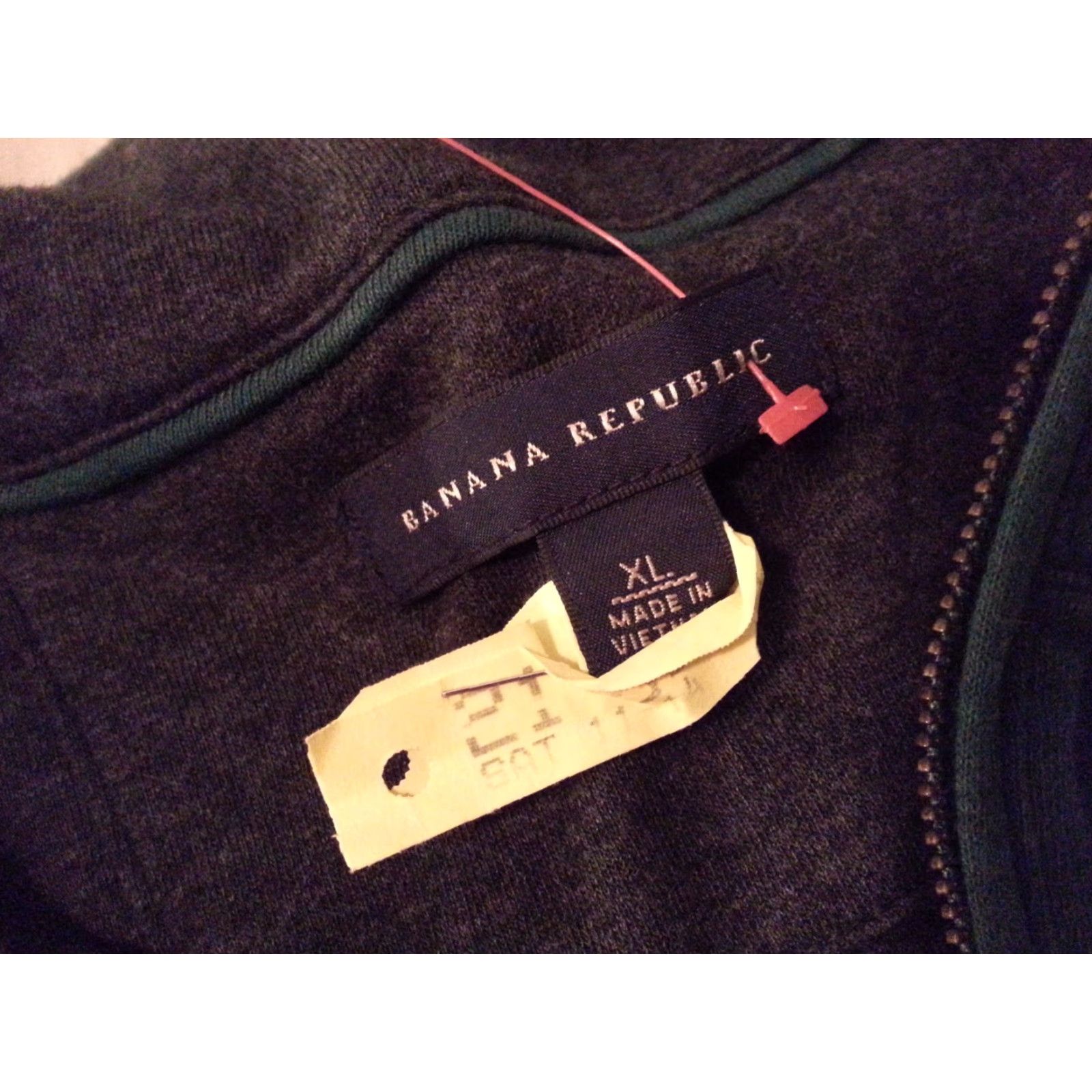 Banana Republic VINTAGE Banana Republic Mens Half Zip Sweater XL Green Cotton Size US XL / EU 56 / 4 - 3 Thumbnail