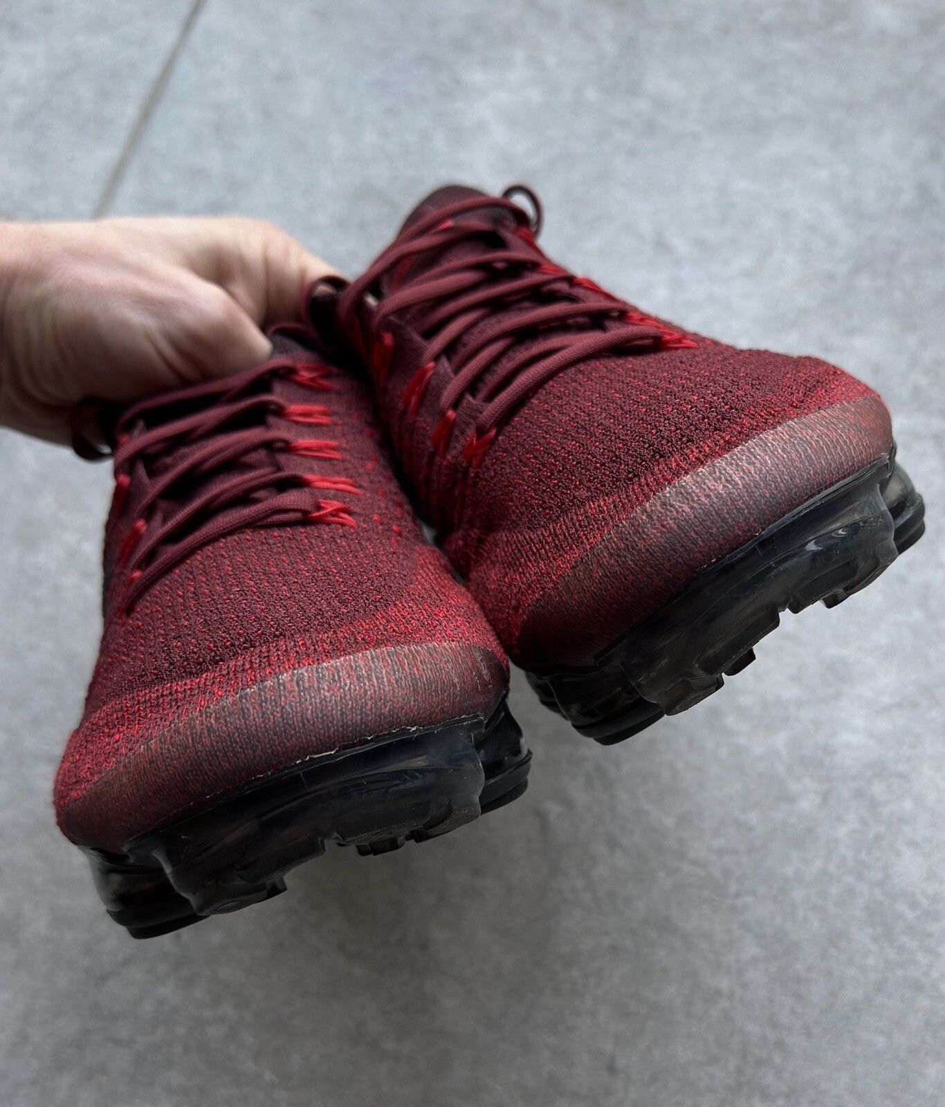 Nike Nike Vapormax Flyknit Dark Team Red Black Mens Shoes US-11 Size US 11 / EU 44 - 5 Thumbnail