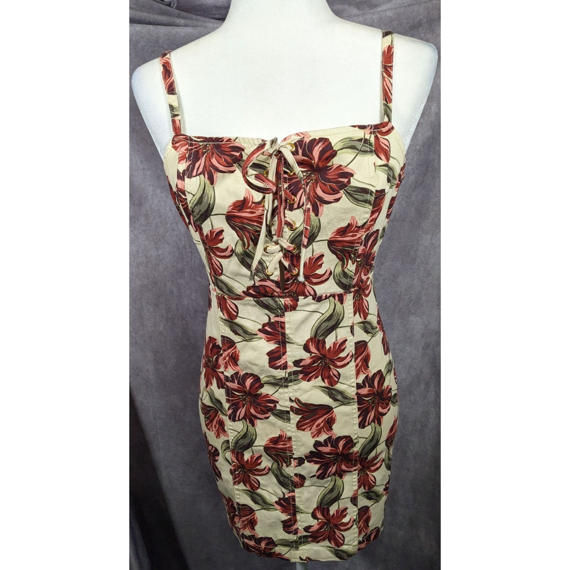 Other GBE Los Angeles 90s Style Cream And Pink Floral Dress Size M Size M / US 6-8 / IT 42-44 - 10 Thumbnail