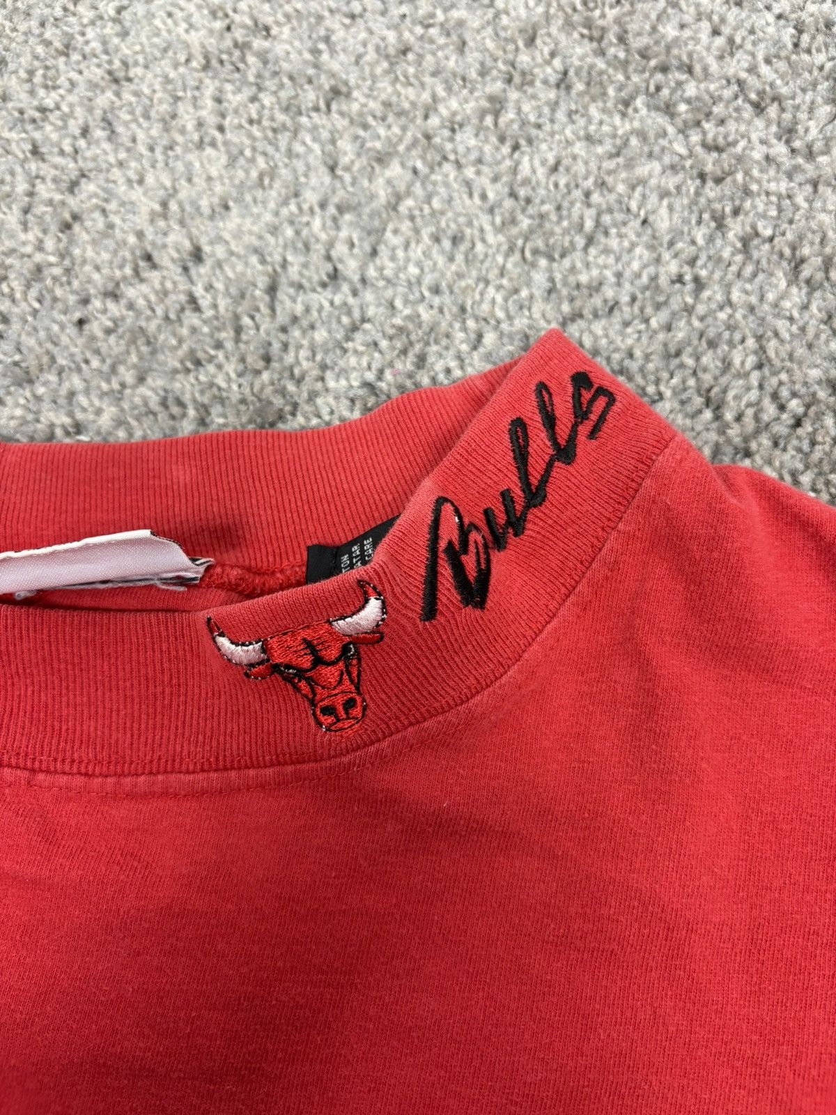NBA × Vintage Vintage pro edge Red chicago bulls embroidered mock neck Size US M / EU 48-50 / 2 - 6 Thumbnail