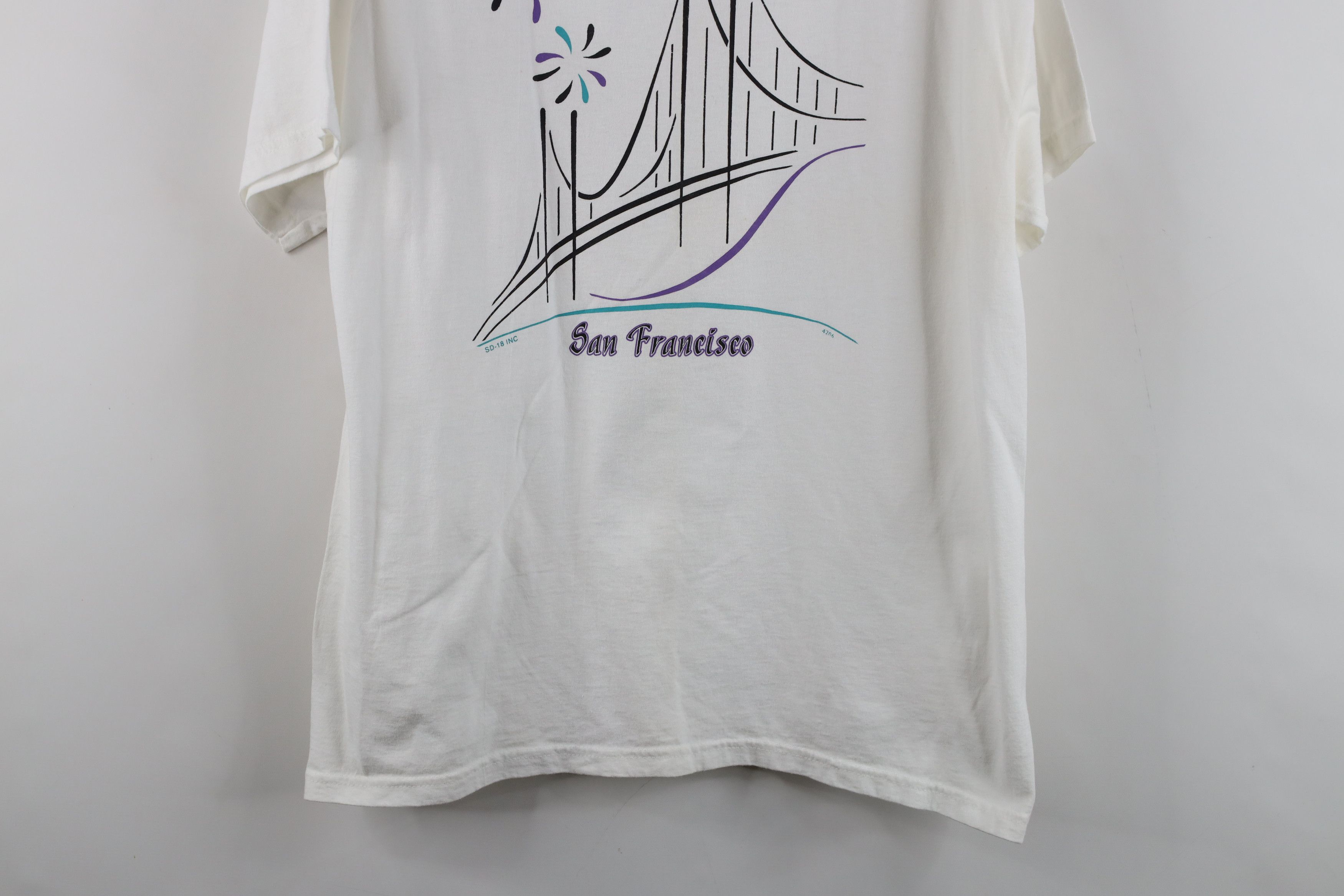Vintage Vintage 90s Streetwear Golden Gate Bridge Art T-Shirt Size US L / EU 52-54 / 3 - 3 Thumbnail