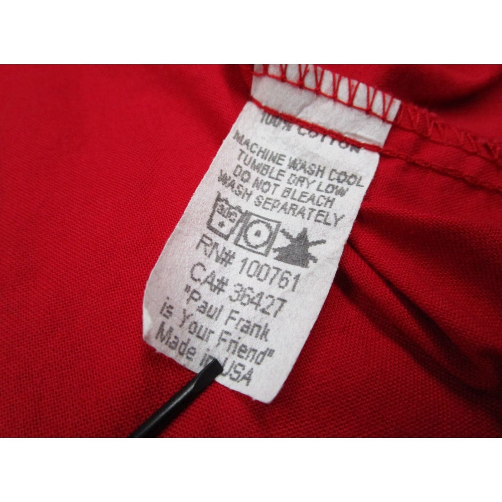 Paul Frank VINTAGE Paul Frank Button-Up Shirt Mens Medium Red Long Sleeve Music 70s 80s Retro Size US M / EU 48-50 / 2 - 4 Thumbnail