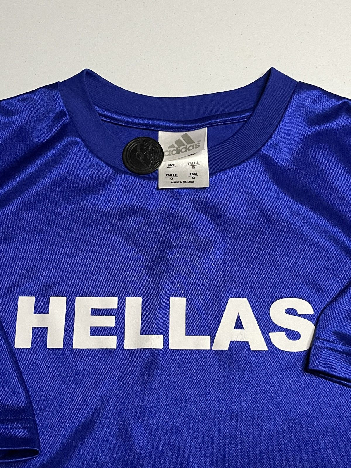 Adidas Adidas Greece Hellas Blue Soccer Jersey Size LARGE Size US L / EU 52-54 / 3 - 2 Thumbnail