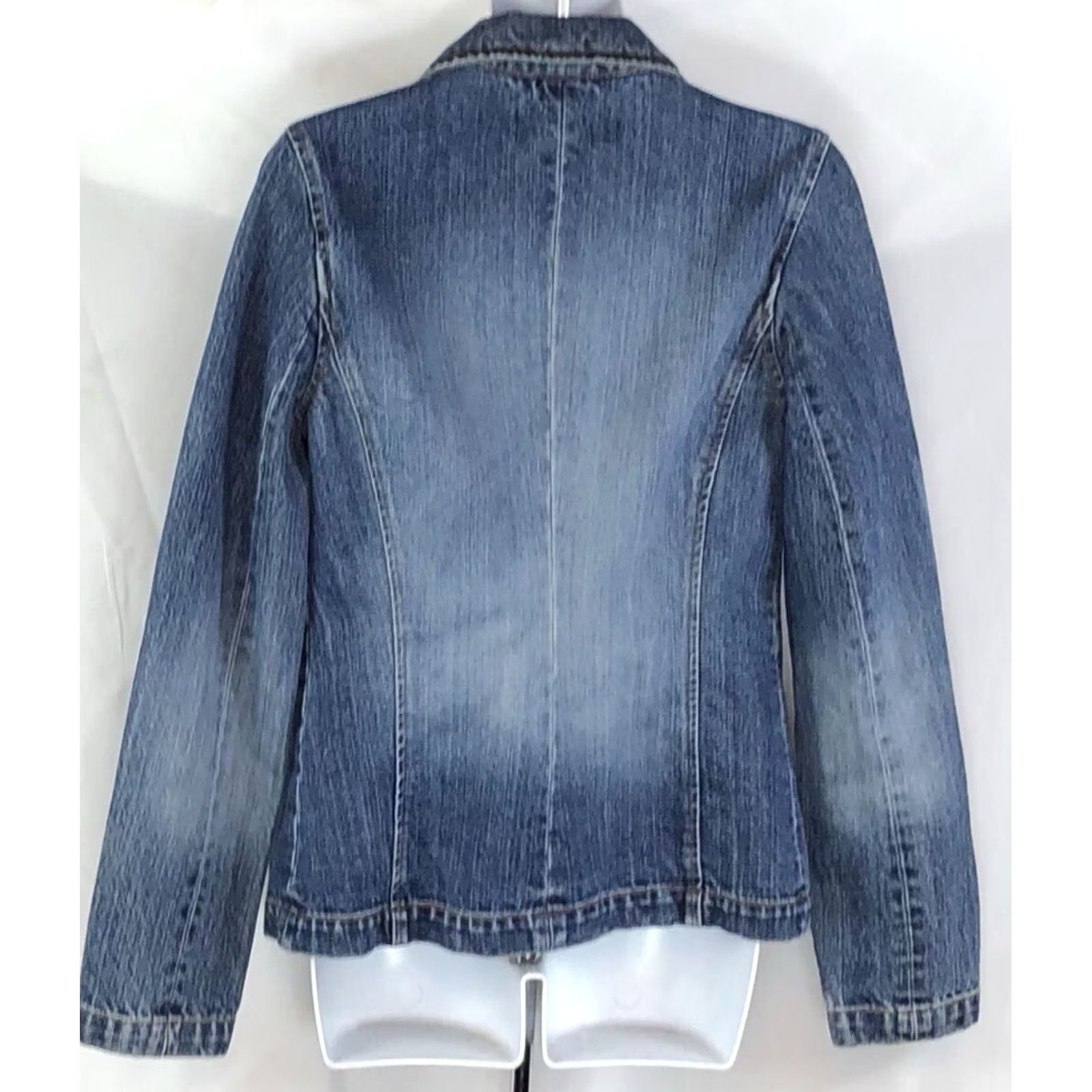 Old Navy VINTAGE Old Navy Jacket Denim Blue Jean Button Pockets Y2K Grunge Hippie Womens S Size 28" / US 6 / IT 42 - 3 Thumbnail
