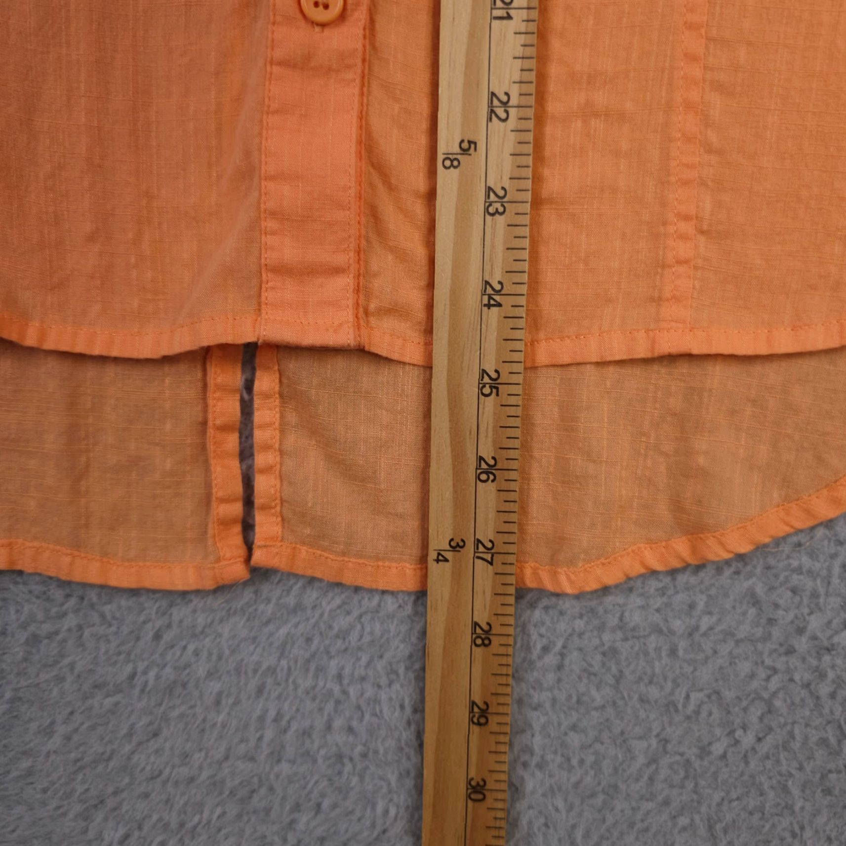 Vintage Chicos Shirt Womens 1 US Medium Orange Button Up Roll Tab Sleeve Shirttail Hem Shirt Womens M Orange Button-Up Roll Tab Sleeve Shirttail Hem Size M / US 6-8 / IT 42-44 - 6 Thumbnail