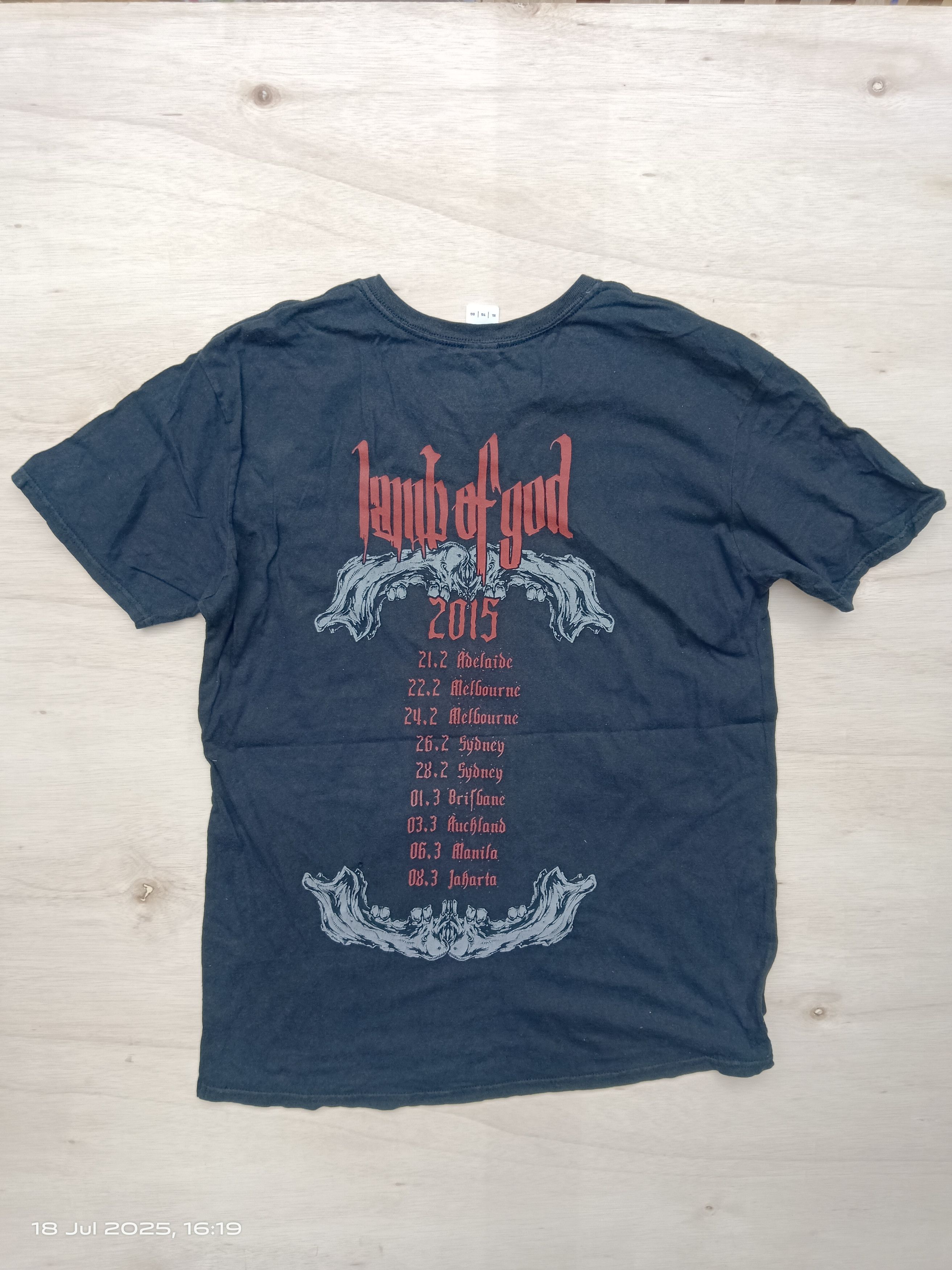 Band Tees Vtg y2k Lamb Of God 2015 world tour Size US XL / EU 56 / 4 - 2 Thumbnail