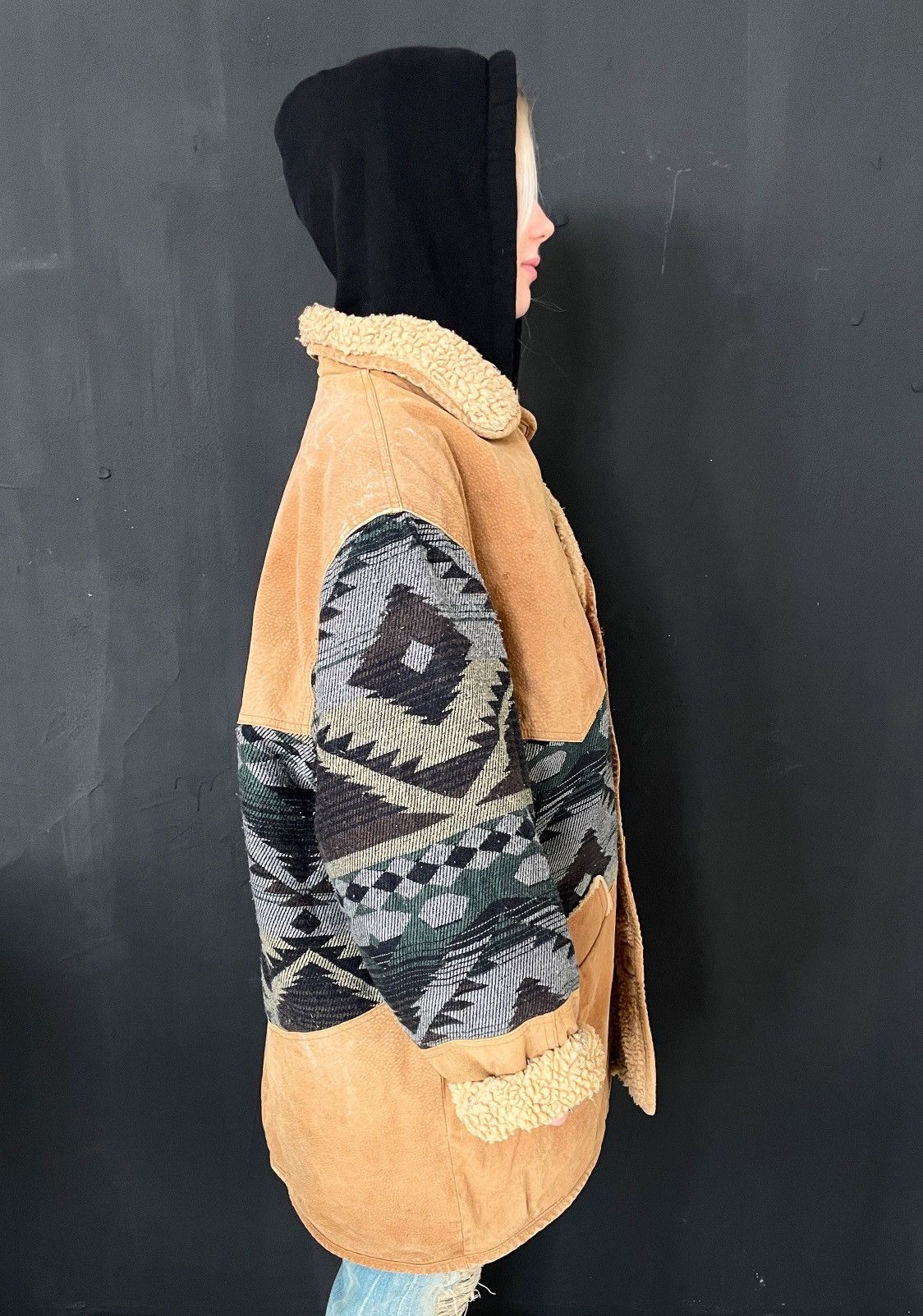 Vintage Vintage Suede Native Ranch Coat XL Shearling Patina Size US XXL / EU 58 / 5 - 6 Thumbnail