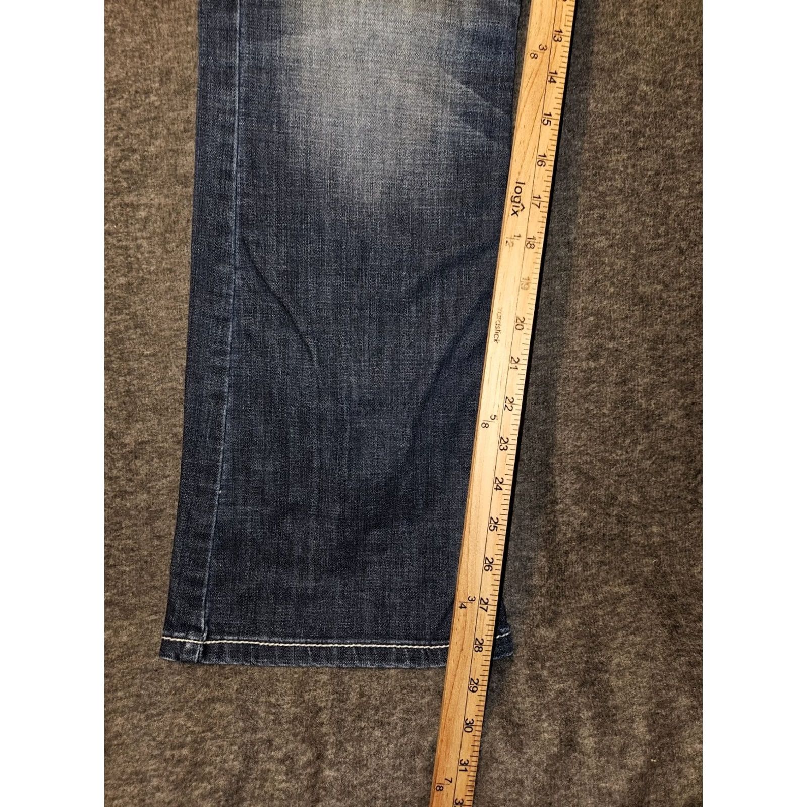 Wrangler Wrangler Bootcut Jeans Women's 11/12 Regular Bootcut Denim Blue Embroidered Pockets Flap Low Rise 28.5in Inseam Western Southwestern Mens Girls Womens Size 32" / US 10 / IT 46 - 6 Thumbnail