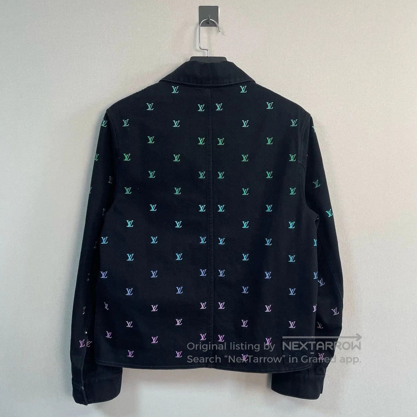 Louis Vuitton navy embroidered denim jacket by Louis Vuitton. Size US L / EU 52-54 / 3 - 2 Thumbnail