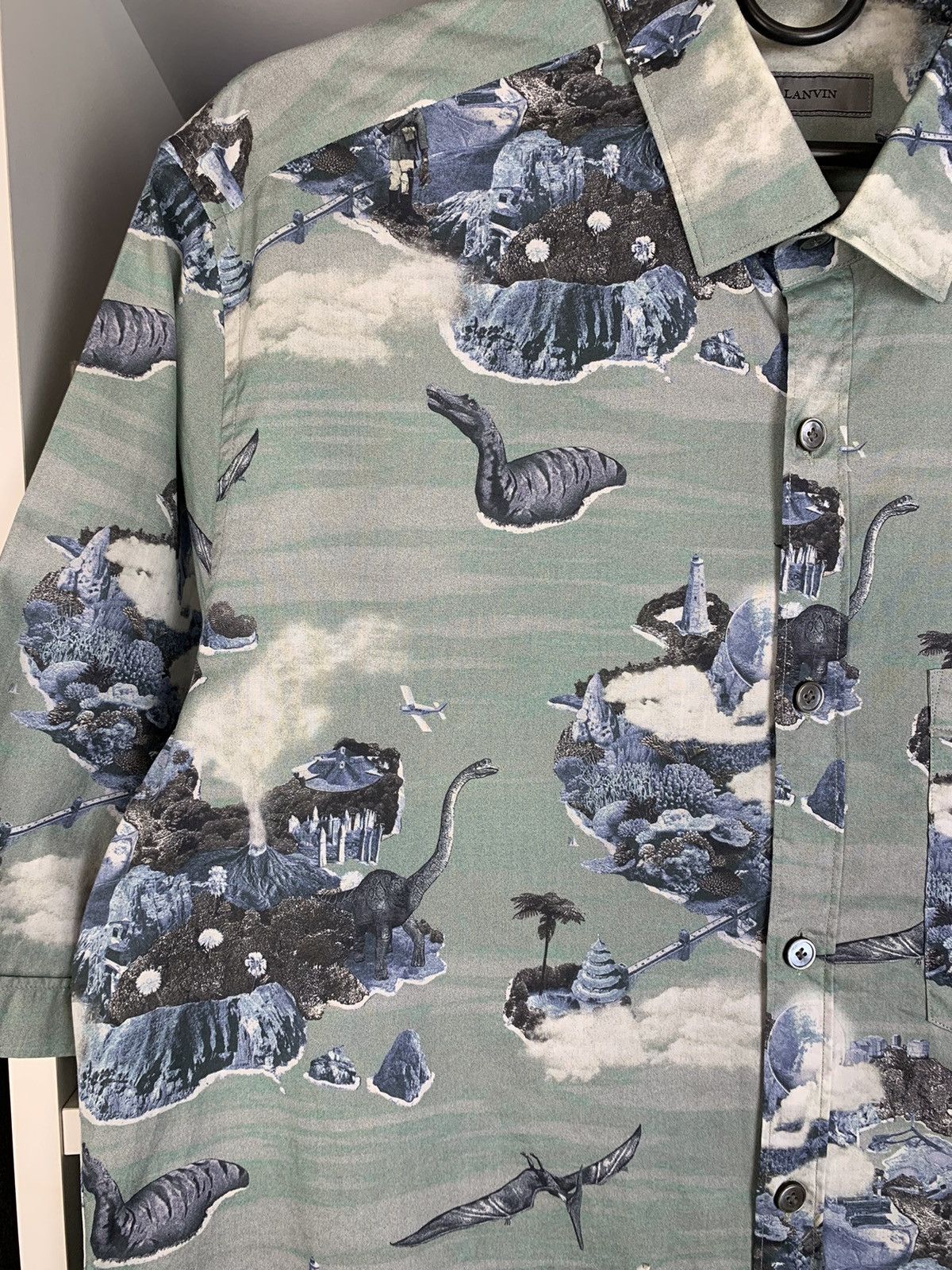Lanvin Lanvin Hawaiian Dino Vacation Short Sleeve Button Up Shirt Size US M / EU 48-50 / 2 - 8 Thumbnail