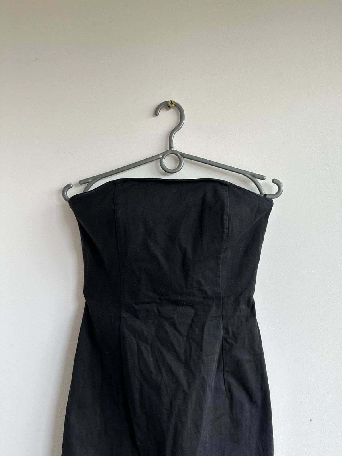 Moschino MOSCHINO JEANS Buttons Decorated Black Strapless Dress US 8 Size M / US 6-8 / IT 42-44 - 4 Thumbnail