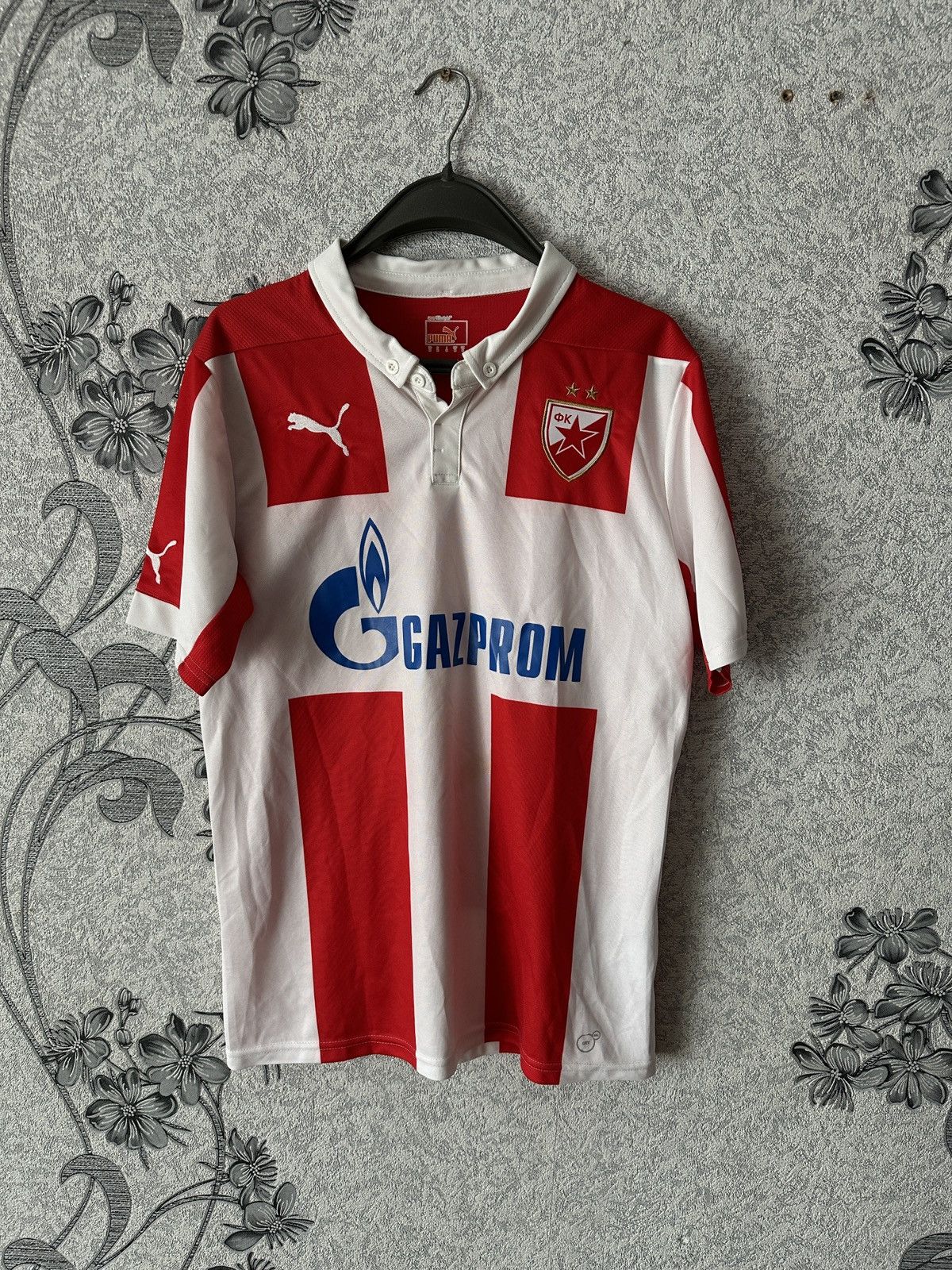 Puma Red Star Belgrade 2014 2015 home Crvena Zvezda kit shirt tee Size US M / EU 48-50 / 2 - 1 Thumbnail