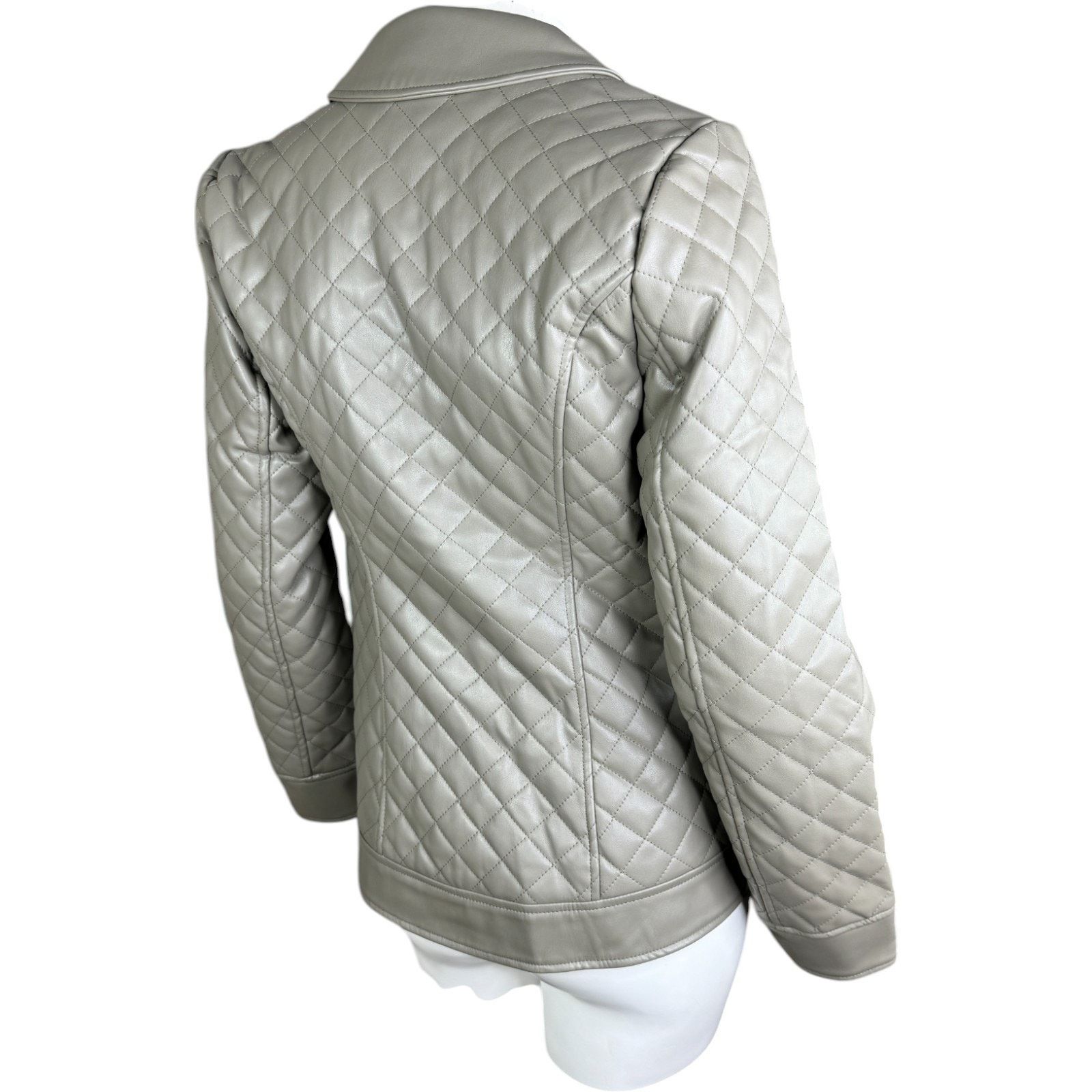 Denim & Co. Denim & Co. Signature Faux Leather Blazer Olive XX-Small Size XXS / US 00 / IT 34 - 3 Thumbnail