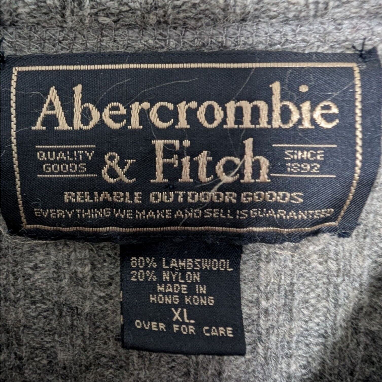 Abercrombie & Fitch Abercrombie & Fitch Ribbed Sweater Mens Size XL Gray Chunky Size US XL / EU 56 / 4 - 5 Thumbnail