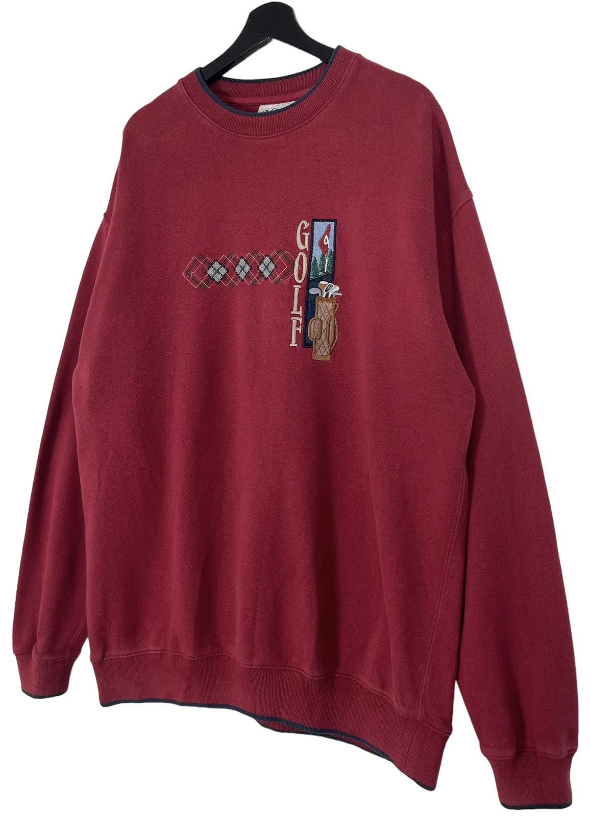 Golf le Fleur × Vintage 90s Vintage Golfer Embroidered Sweatshirt Size US XL / EU 56 / 4 - 3 Thumbnail