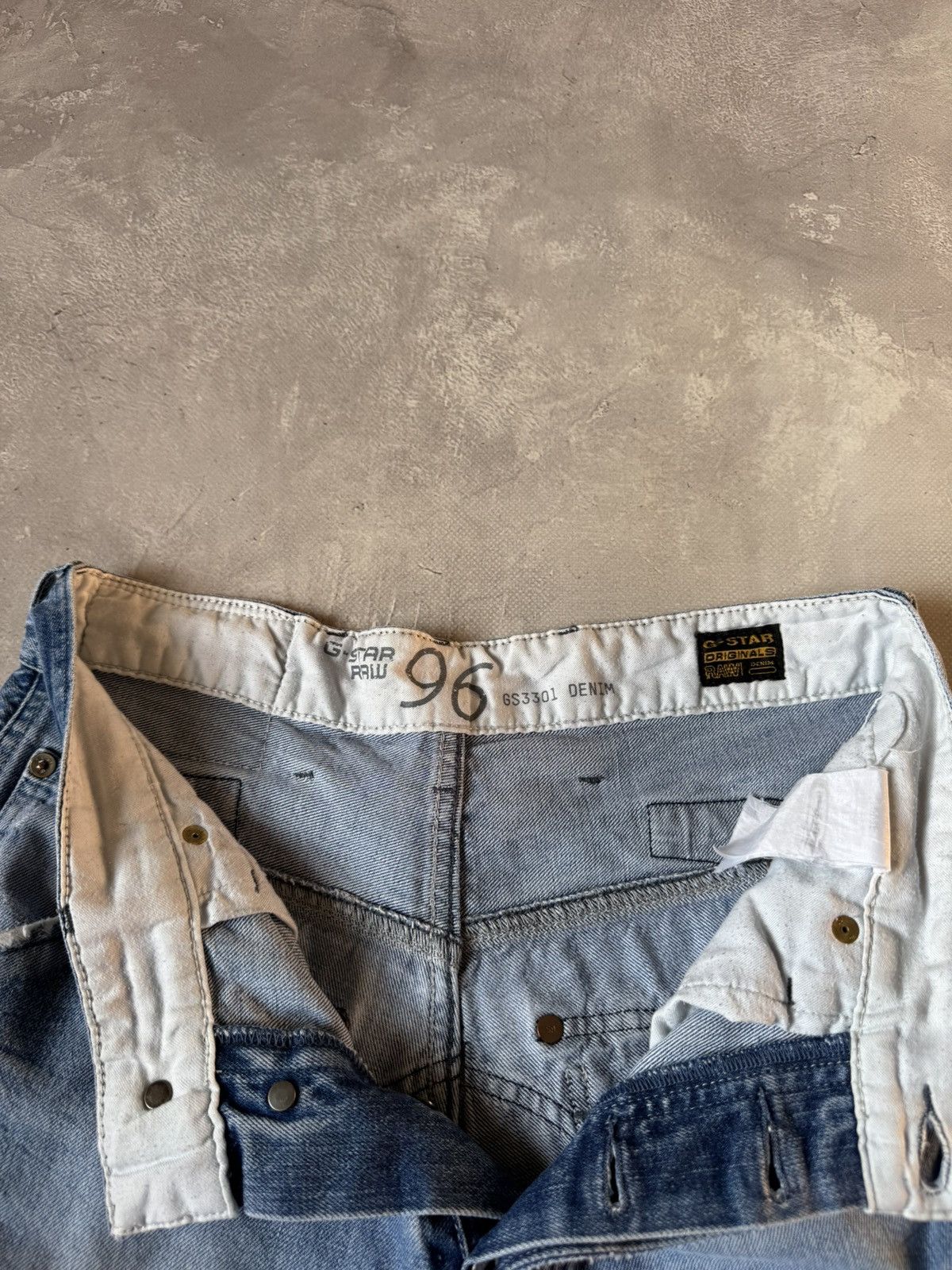 G-Star Vintage G-Star Raw Elwood Buckleback Distressed Jeans Size US 30 / EU 46 - 16 Thumbnail
