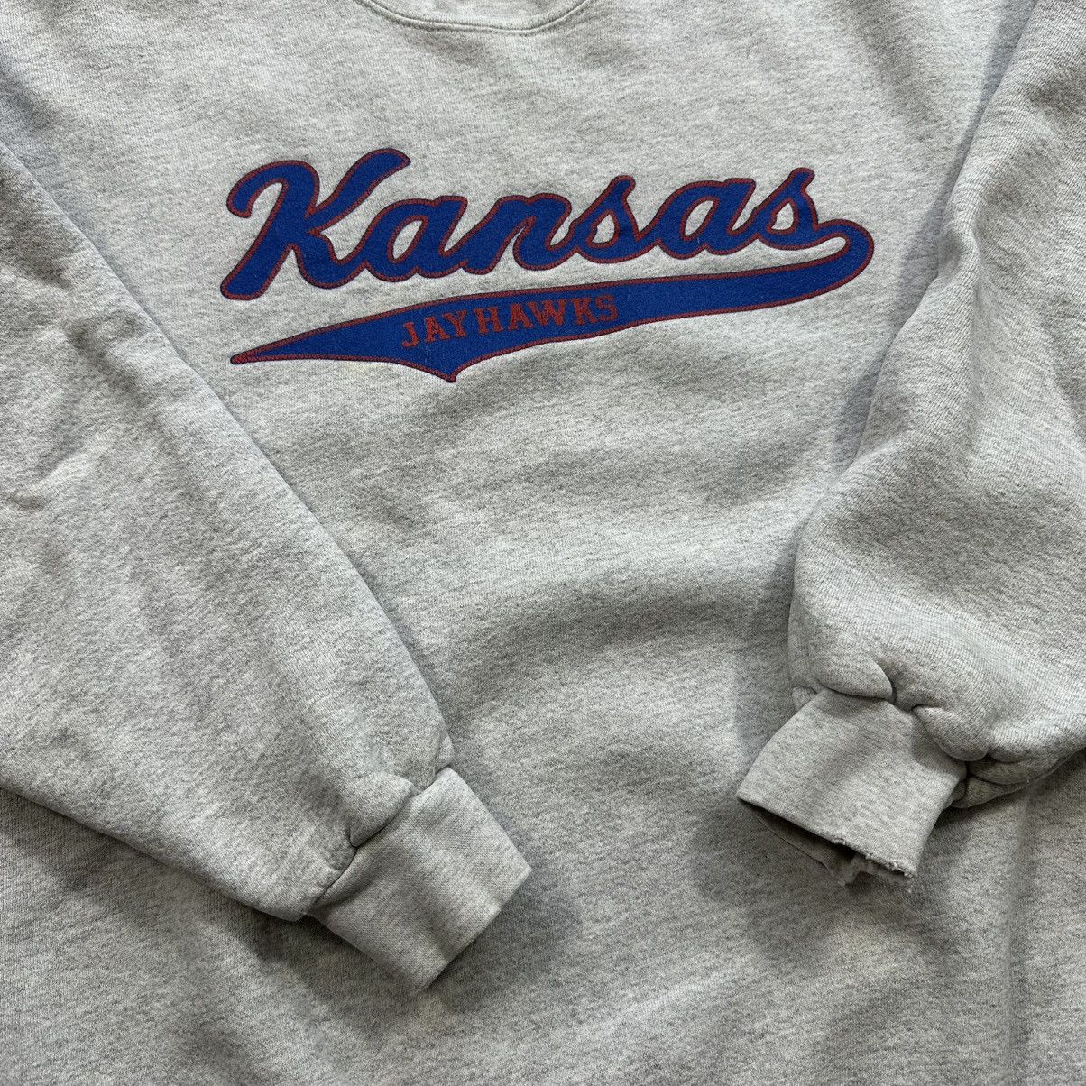 NCAA Vintage 90s Oarsman Kansas Jayhawks Crewneck Sweatshirt Size US L / EU 52-54 / 3 - 4 Thumbnail