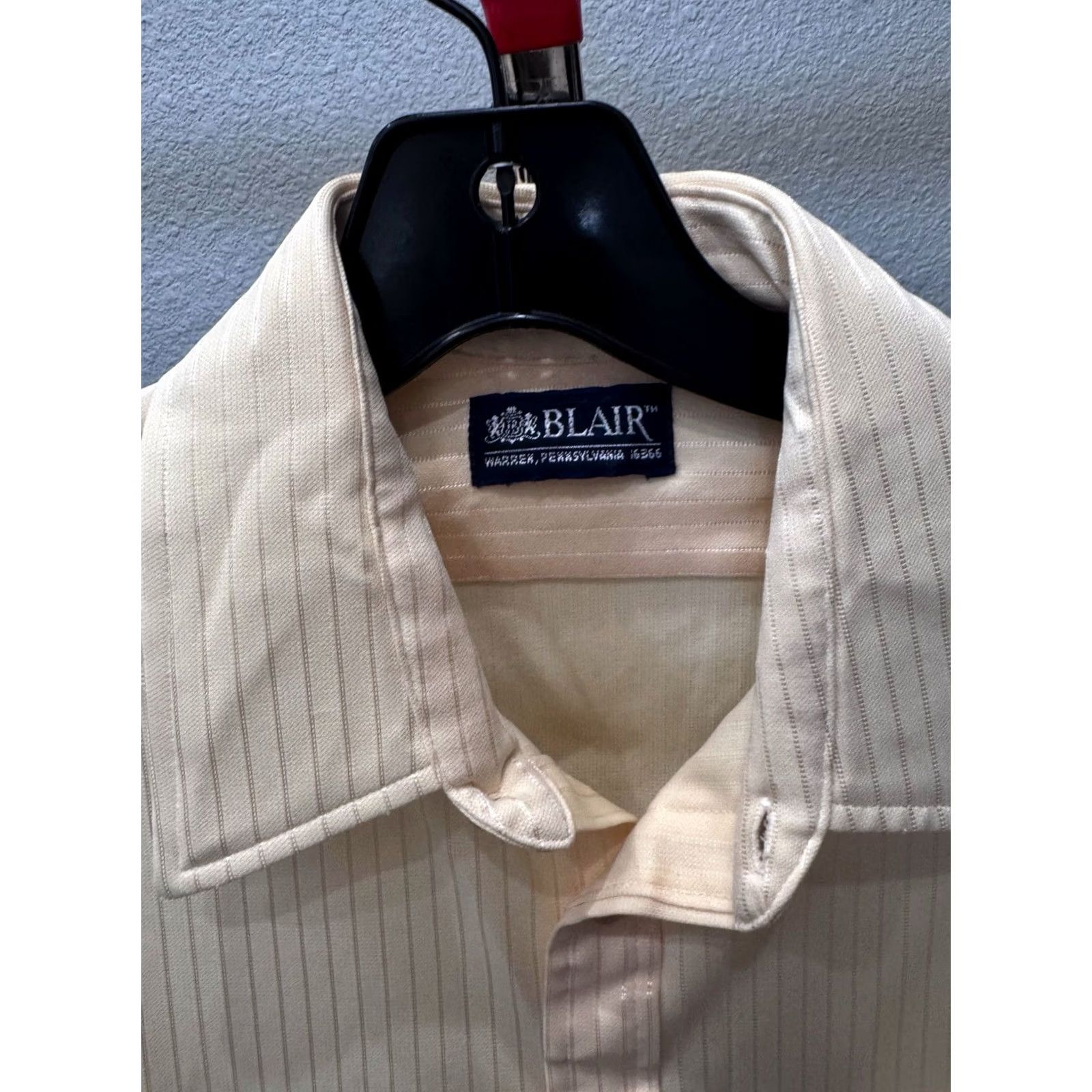 Blair 1980's Blair Satin Stripe SHORT SLEEVE BUTTON UP SHIRT Multicolor Large L Mens Size US L / EU 52-54 / 3 - 5 Thumbnail