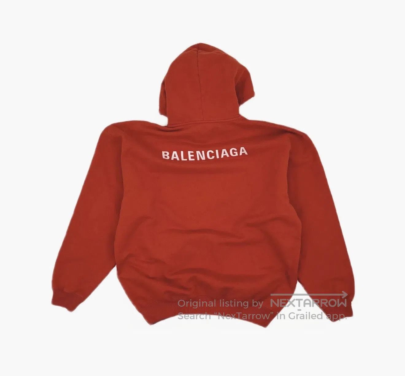 Balenciaga balenciaga red hoodie . Size L / US 10 / IT 46 - 2 Thumbnail