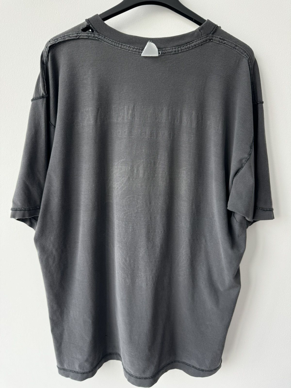 Vintage VINTAGE 90s FADED THRASHED INSIDE OUT BLACK T SHIRT Size US XL / EU 56 / 4 - 3 Thumbnail