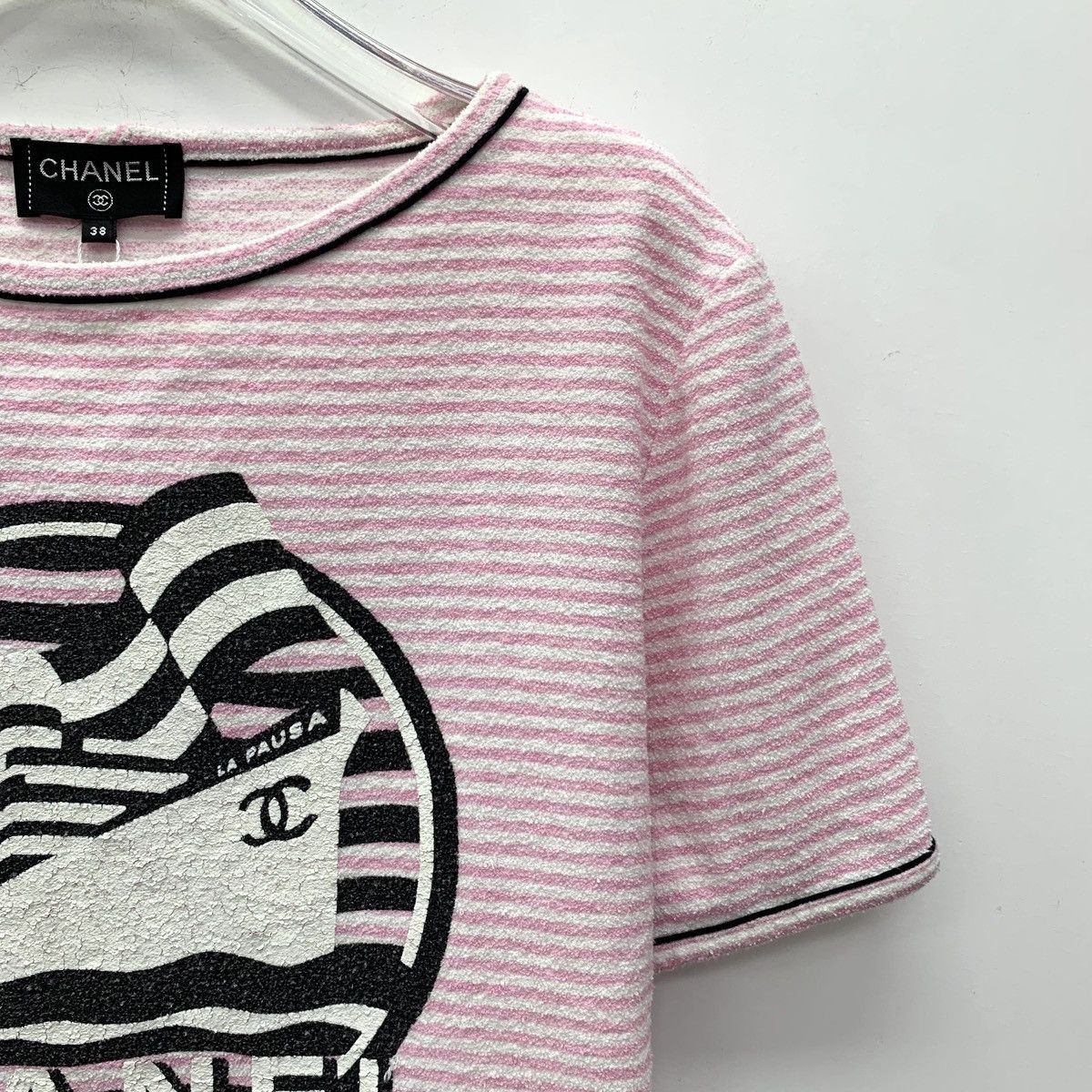 Dior Striped Short-Sleeve Graphic Tee Size US XS / EU 42 / 0 - 3 Thumbnail