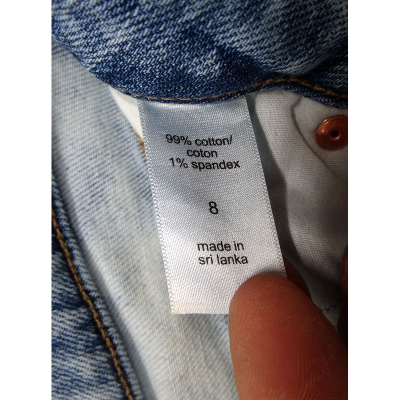Vintage Maurices Denim Skirt Size 8 Blue Mini Straight Pocket Cotton Spandex Jeans Style Size 30" / US 8 / IT 44 - 3 Thumbnail