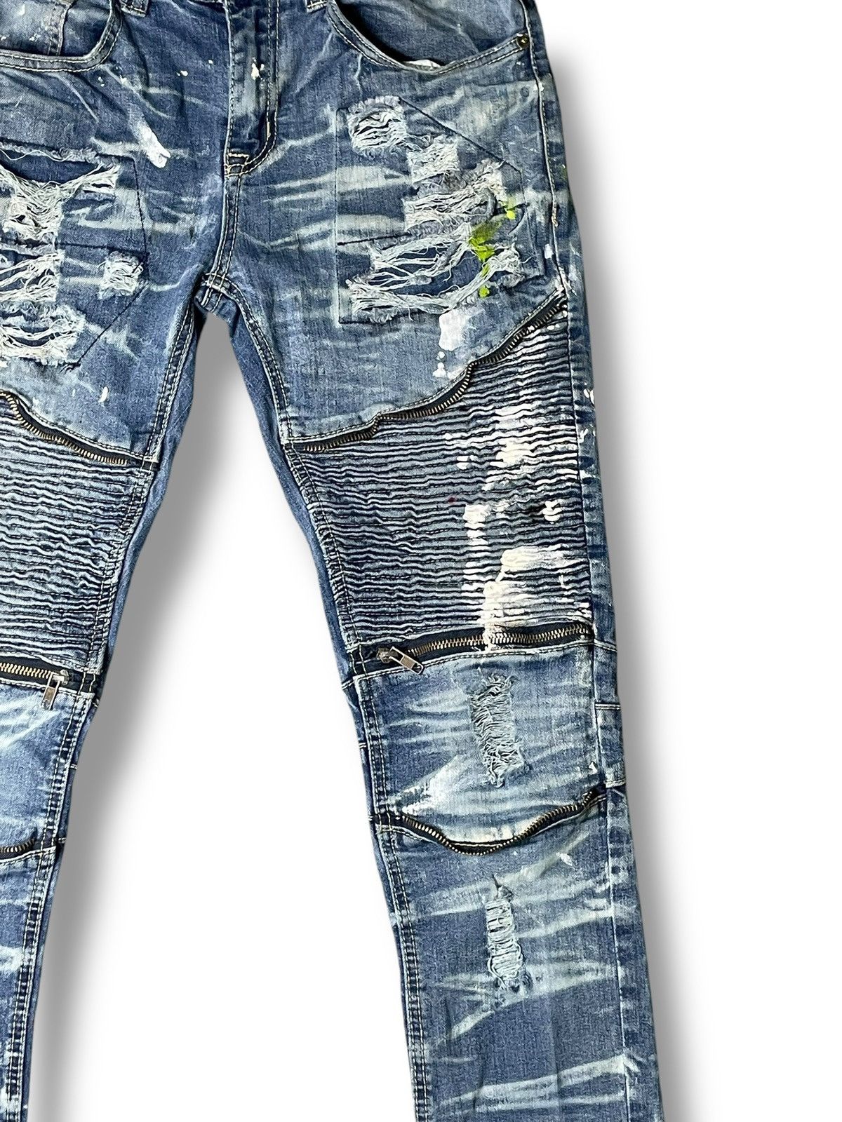 Vintage CJ Black Premium Distressed Ripped Denim Jeans (53) Size US 31 - 3 Thumbnail