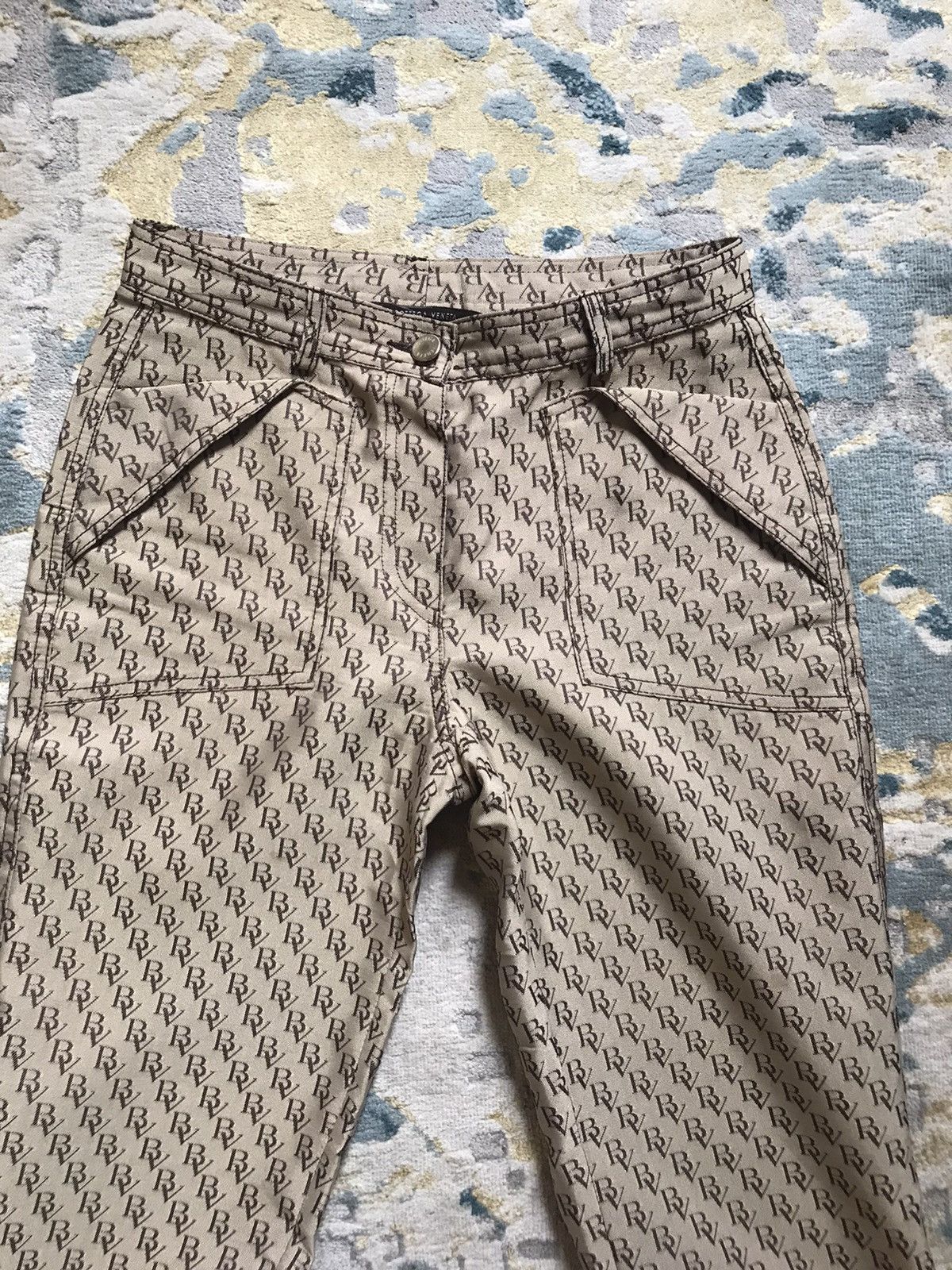 Bottega Veneta Bottega Veneta logo monogram trousers Size 27" / US 4 / IT 40 - 14 Thumbnail