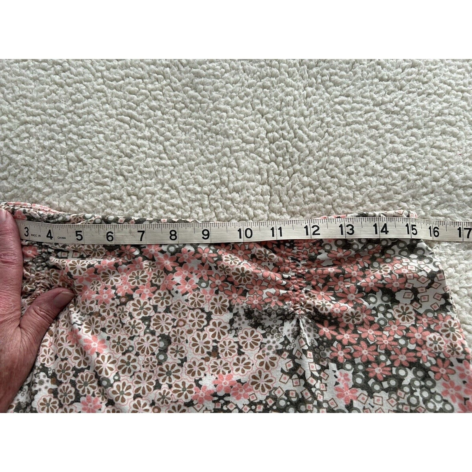 Other Personal Identity Pink Floral Pull On Knit Skater Skirt Juni Size 28" / US 6 / IT 42 - 4 Thumbnail