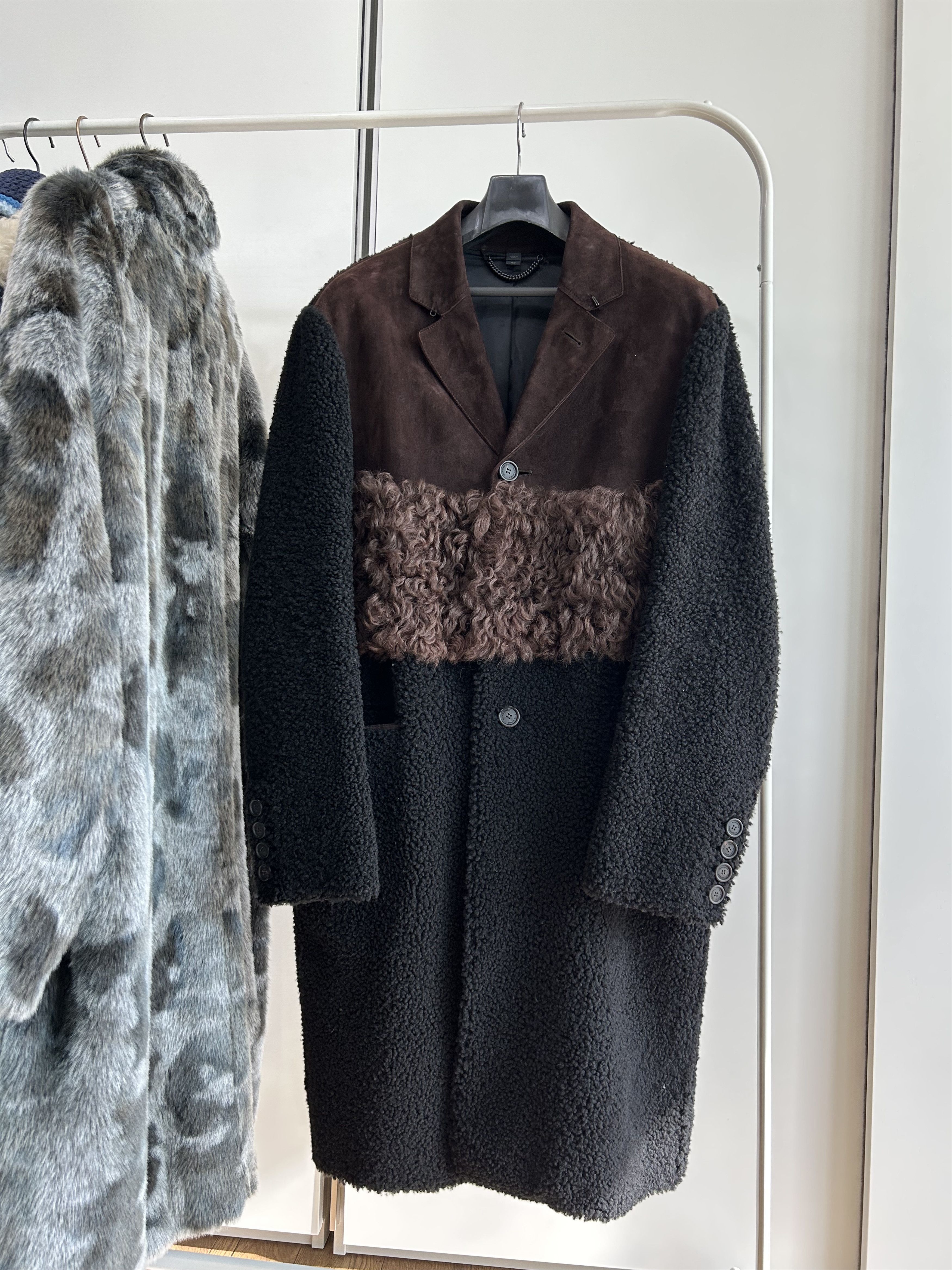 Burberry Prorsum BURBERRY PRORSUM Shearling Mixed-Media Coat Size US M / EU 48-50 / 2 - 2 Thumbnail