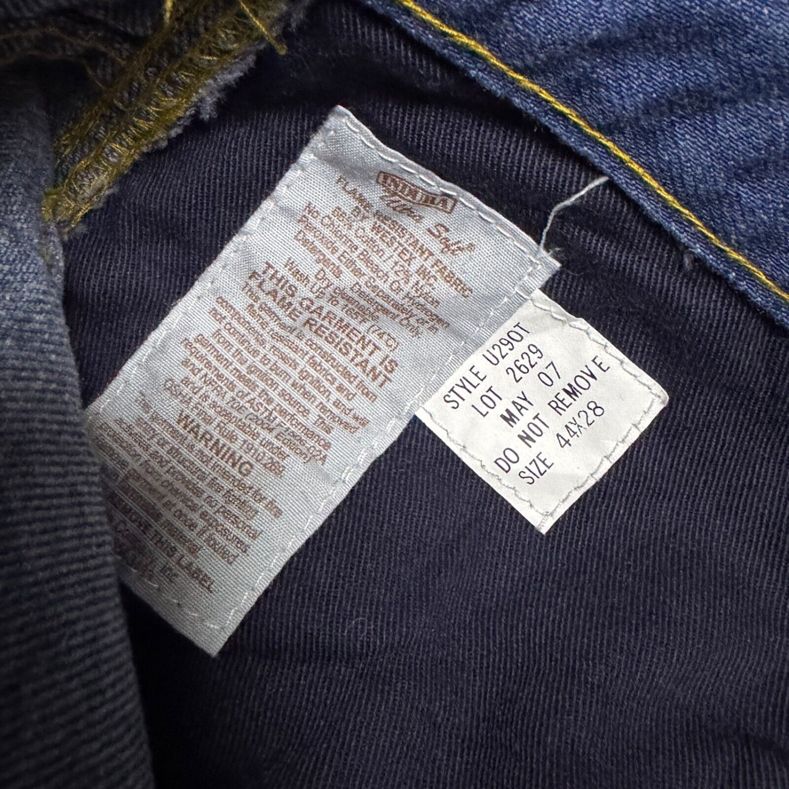 Designer TYNDALE FR Flame Resistant Blue Work Denim Pants Jeans 42x28 Size US 42 / EU 58 - 7 Thumbnail