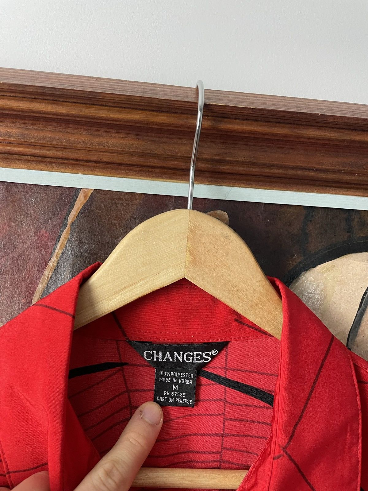 Vintage Y2k Spider-Man Button Up Shirt Avant Garde Japanese