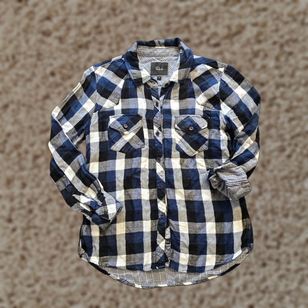 Rails Rails Button-Up Shirt Womens Size S Blue Plaid Lined Long Sleeve Casual Capsul Size S / US 4 / IT 40 - 1 Thumbnail