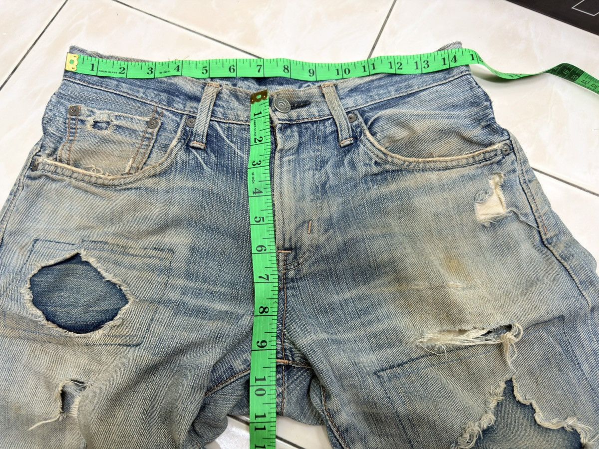 Edwin Edwin 503 Thrashed Mud Wash Jeans Extreme Distressed Denim Size US 28 / EU 44 - 15 Thumbnail