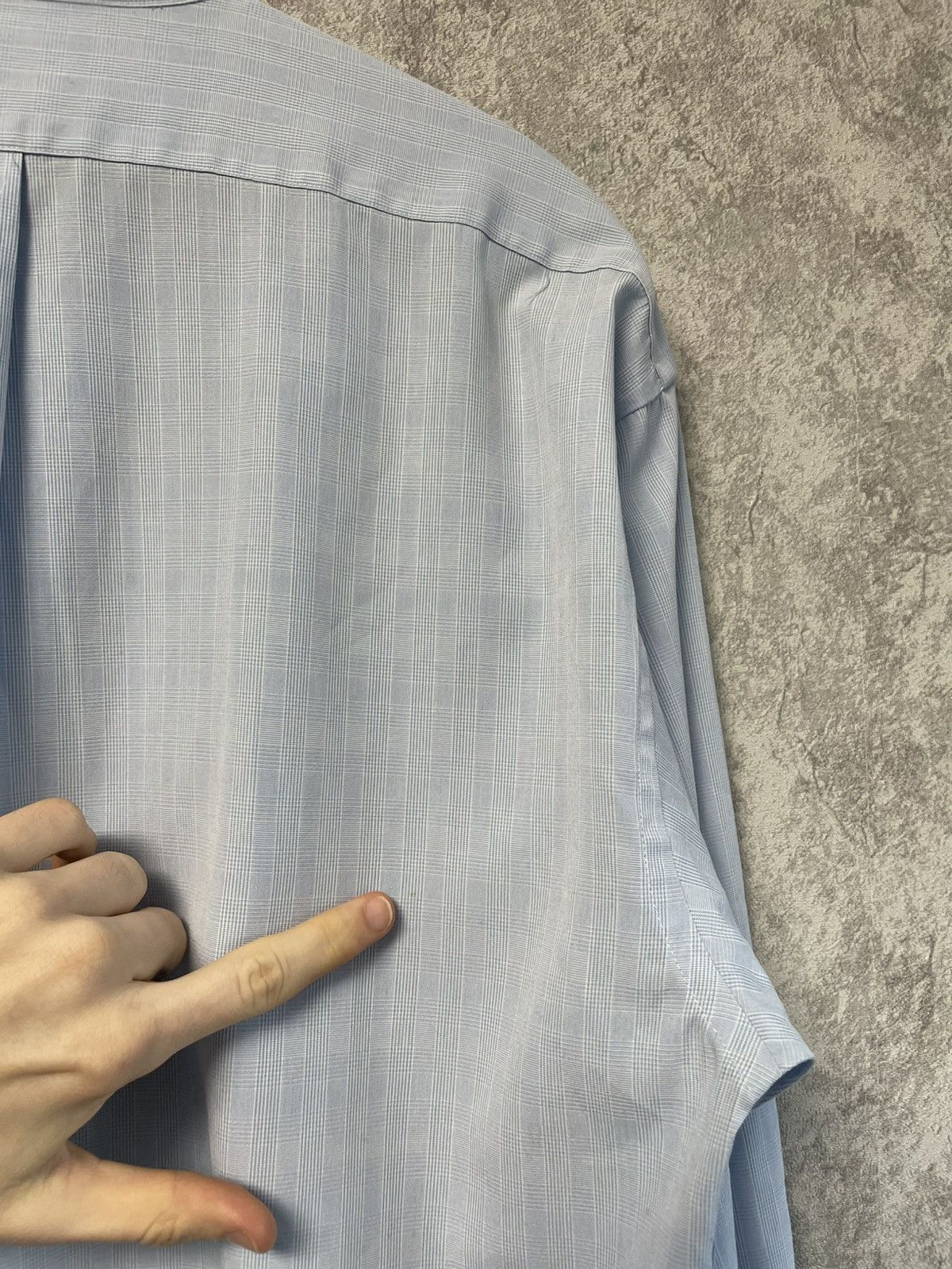 Yves Saint Laurent Vintage YSL Yves Saint Laurent Checkered Long Sleeve Shirt Size US L / EU 52-54 / 3 - 25 Thumbnail