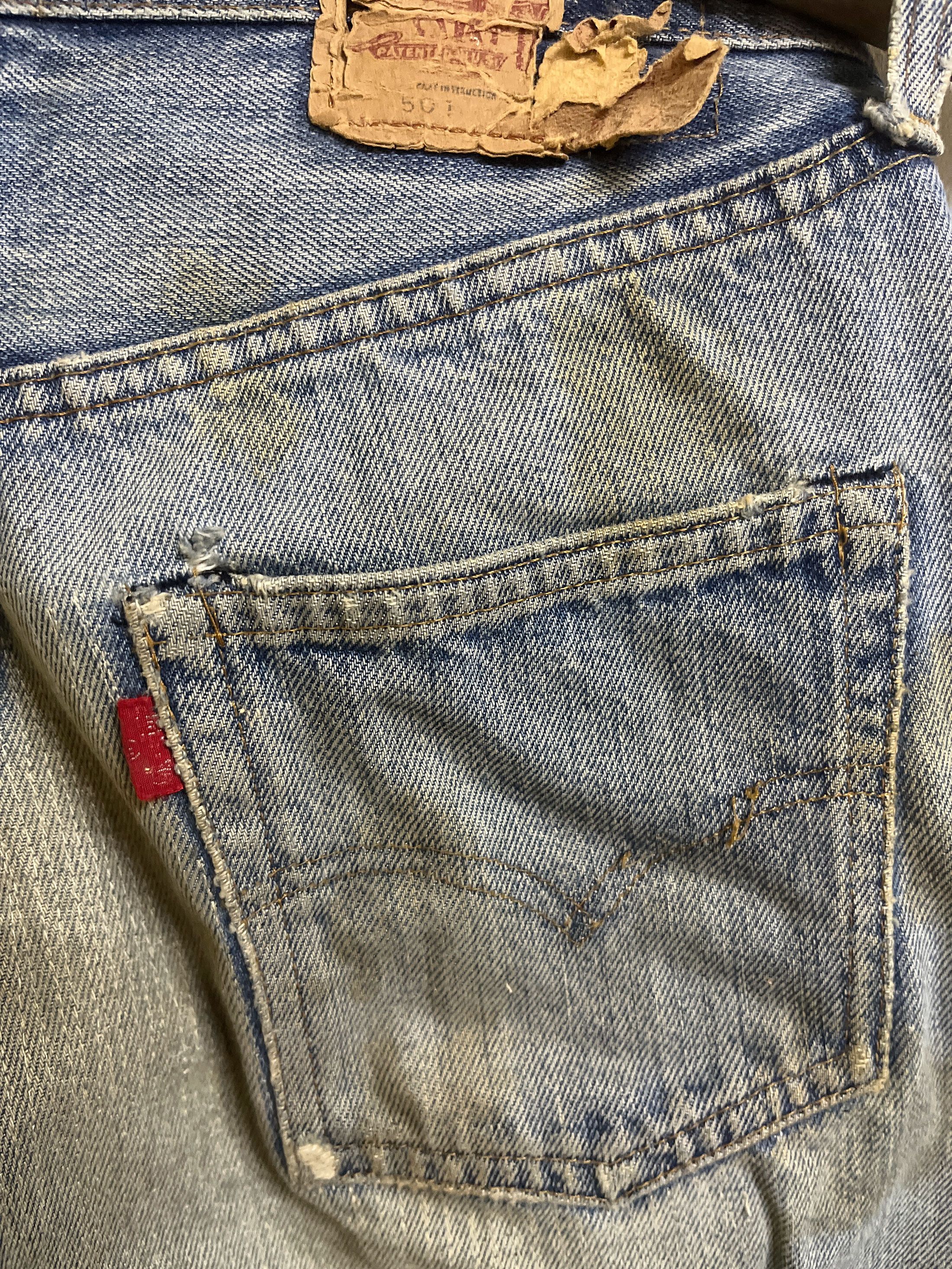 Levi's Vintage Clothing Distressed Faded Custom Craft 1 of 1 70s 80s Selvedge Size US 27 - 11 Thumbnail