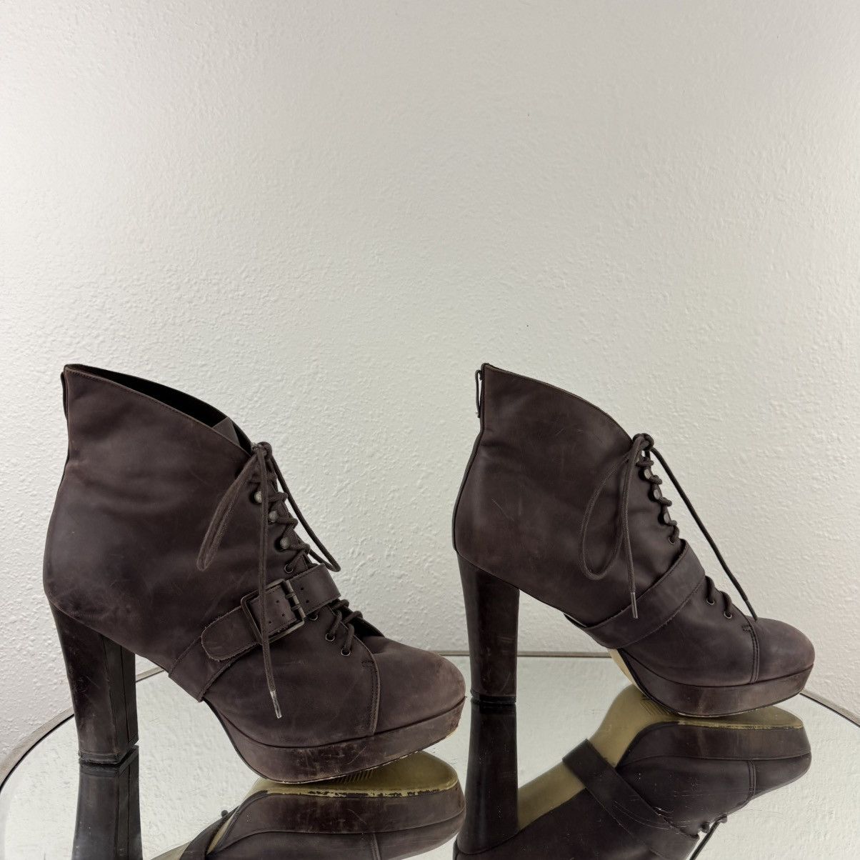 Seychelles SEYCHELLES Brown Leather Under Construction Ankle Boots Size US 10 / IT 40 - 6 Thumbnail