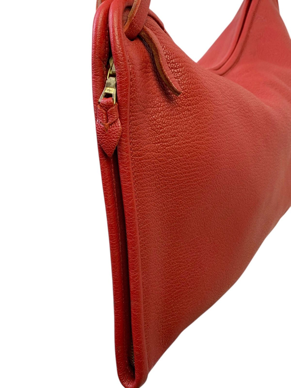 Japanese Brand Maat France Asymetrical Red Leather Shoulder Bag Size ONE SIZE - 9 Thumbnail