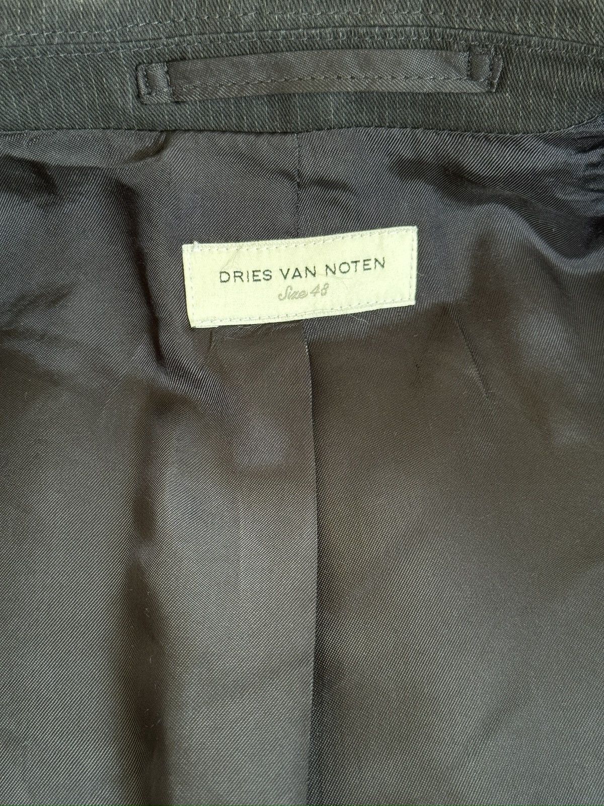 Dries Van Noten Dried Van Noten Navy Pinstriped Blazer Size 46L - 4 Thumbnail