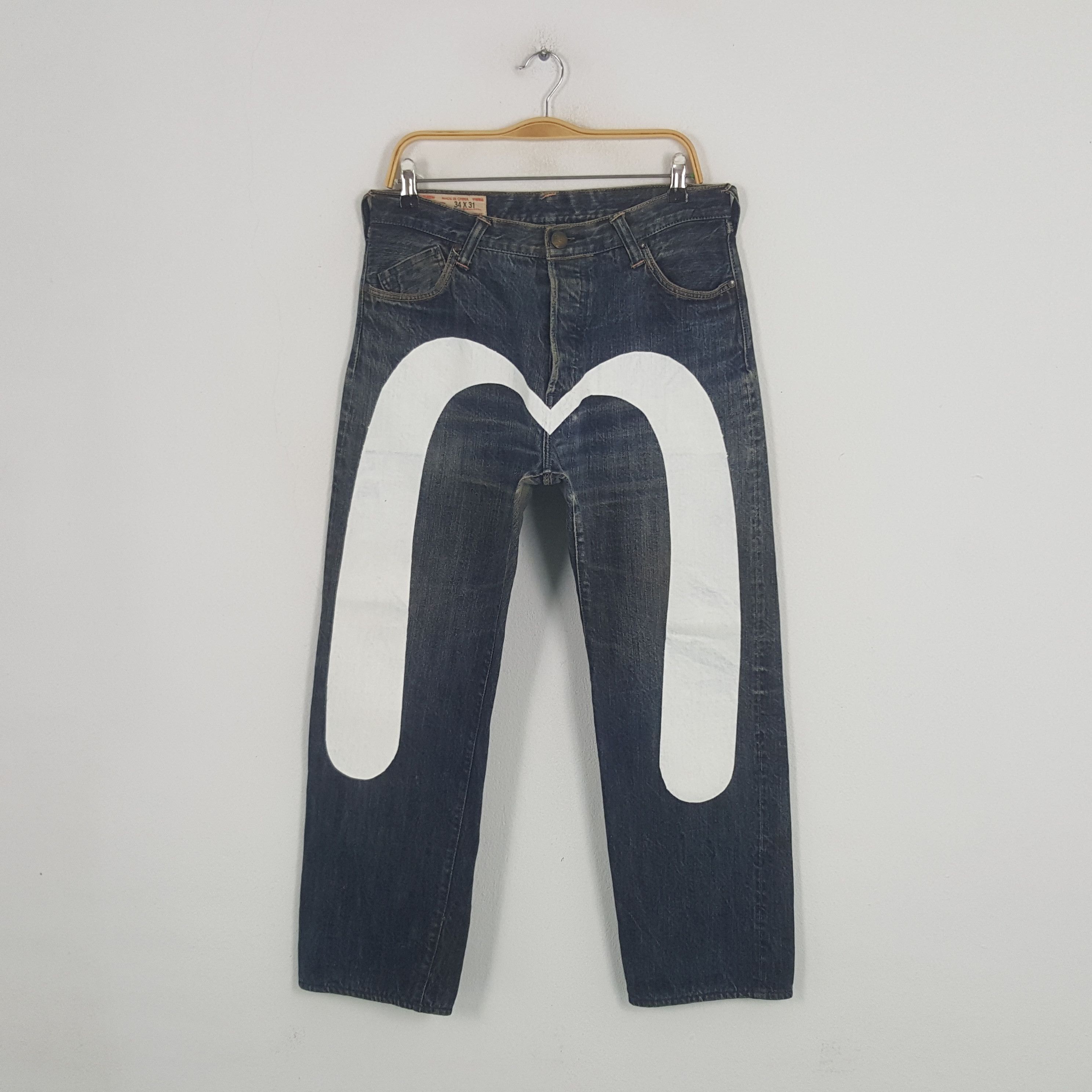 Japanese Brand × Vintage Vintage Evisu Selvedge Japanese Daicock Custom Denim Jeans Size US 31 - 1 Thumbnail