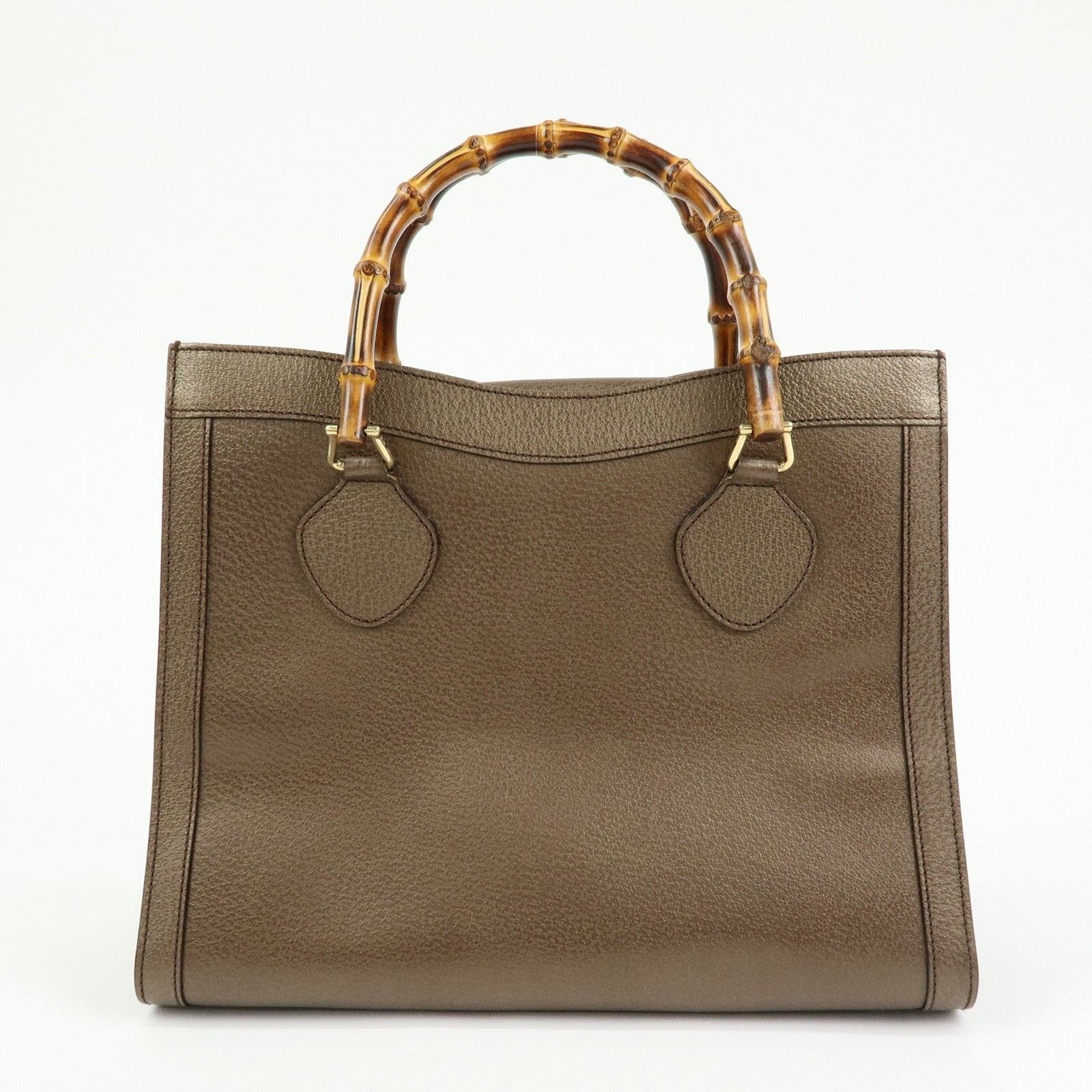 Gucci Gucci Bamboo Calfskin Top Handle Bag Brown Size ONE SIZE - 2 Thumbnail