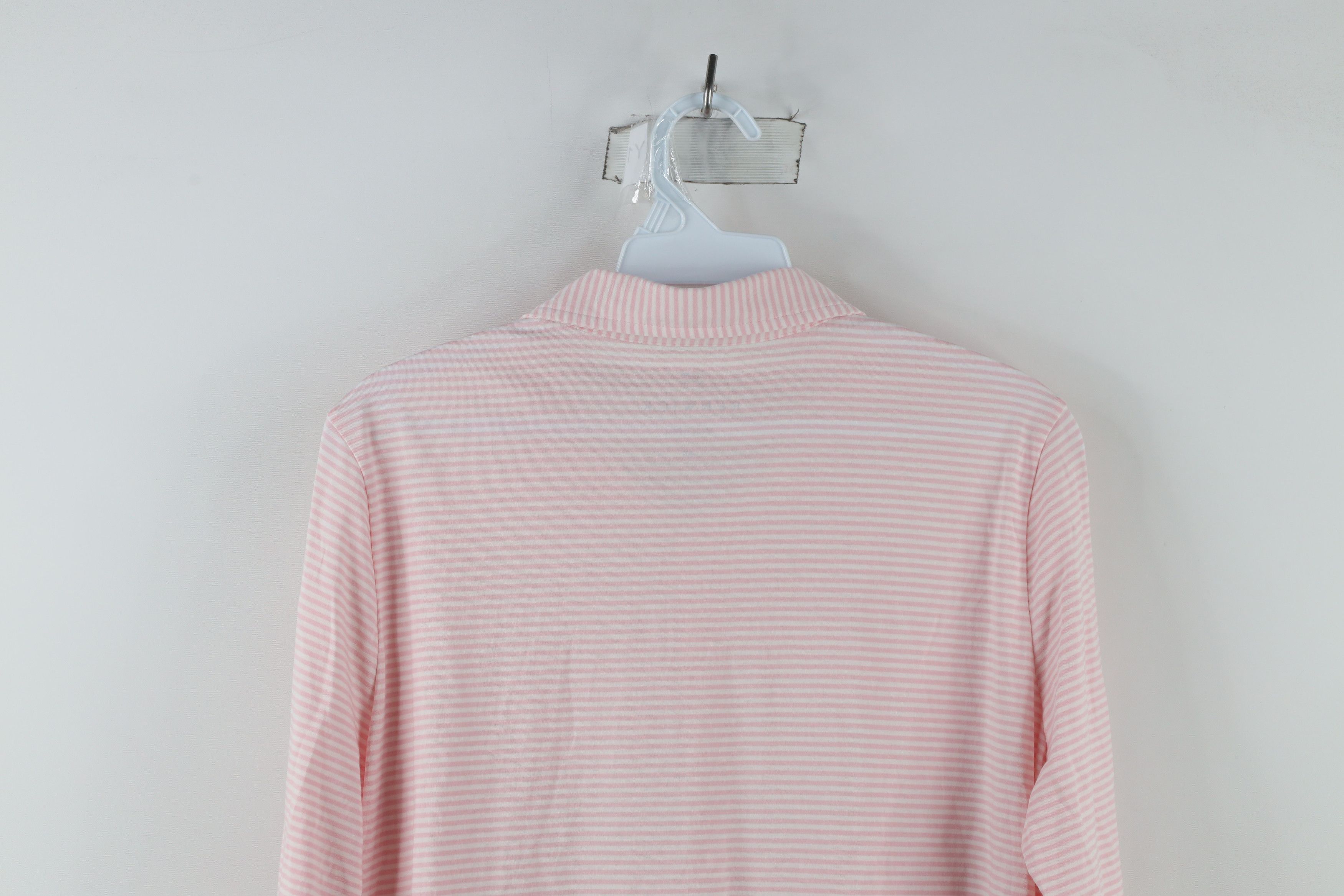 Vintage Renwick Golf Striped Collared Long Sleeve Polo Shirt Pink Size M / US 6-8 / IT 42-44 - 7 Thumbnail