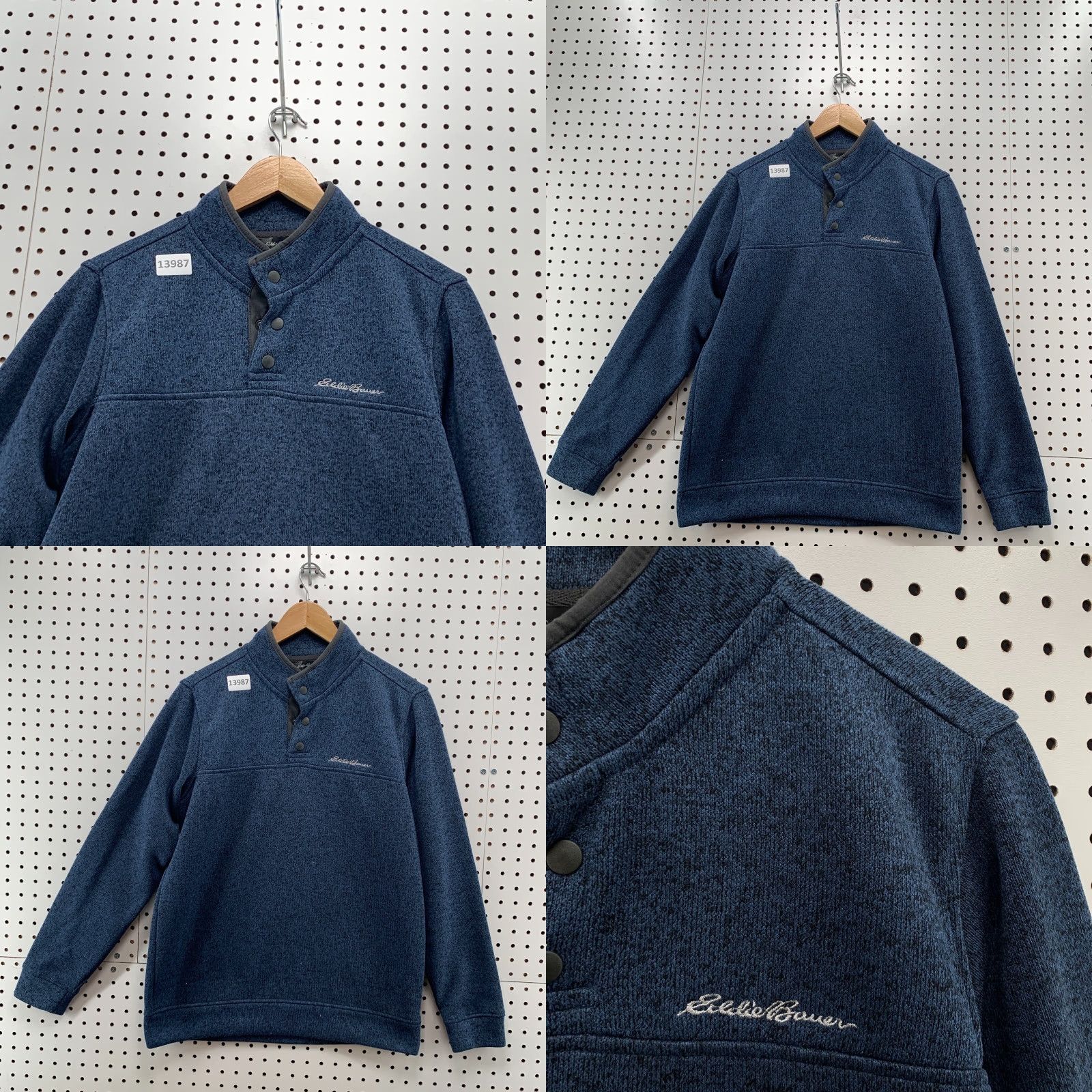Eddie Bauer VINTAGE Eddie Bauer Pullover Sweater Mock Neck Blue Mens Medium 1/4 Snap Knit 90s Size US M / EU 48-50 / 2 - 8 Thumbnail