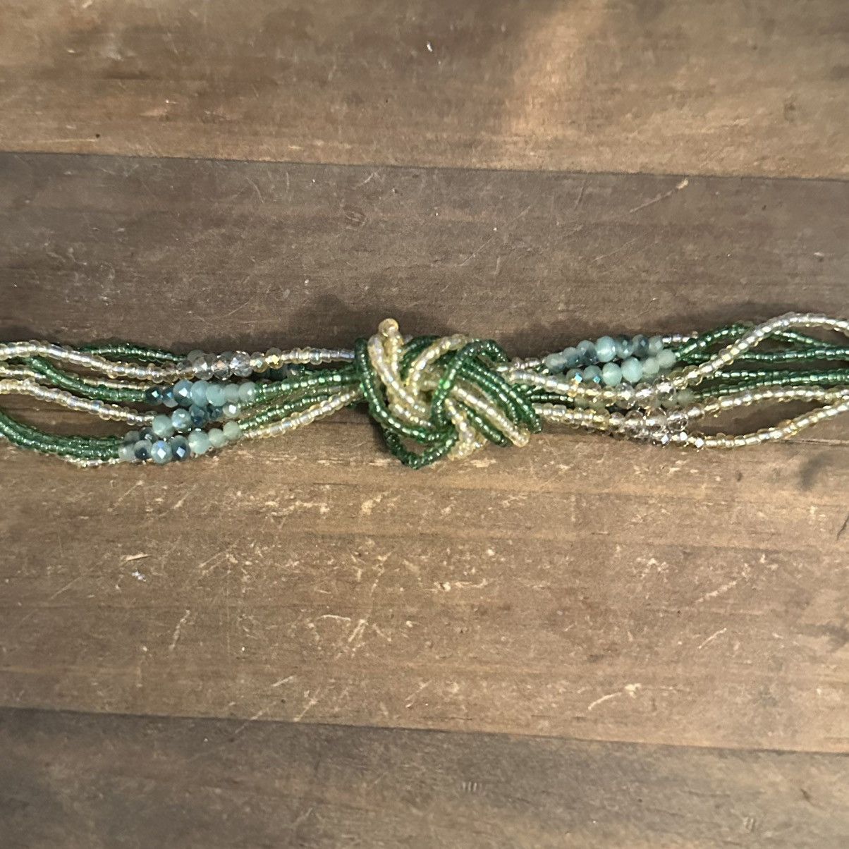 Other Twisted green and yellow seed bead bracelet Size ONE SIZE - 3 Thumbnail
