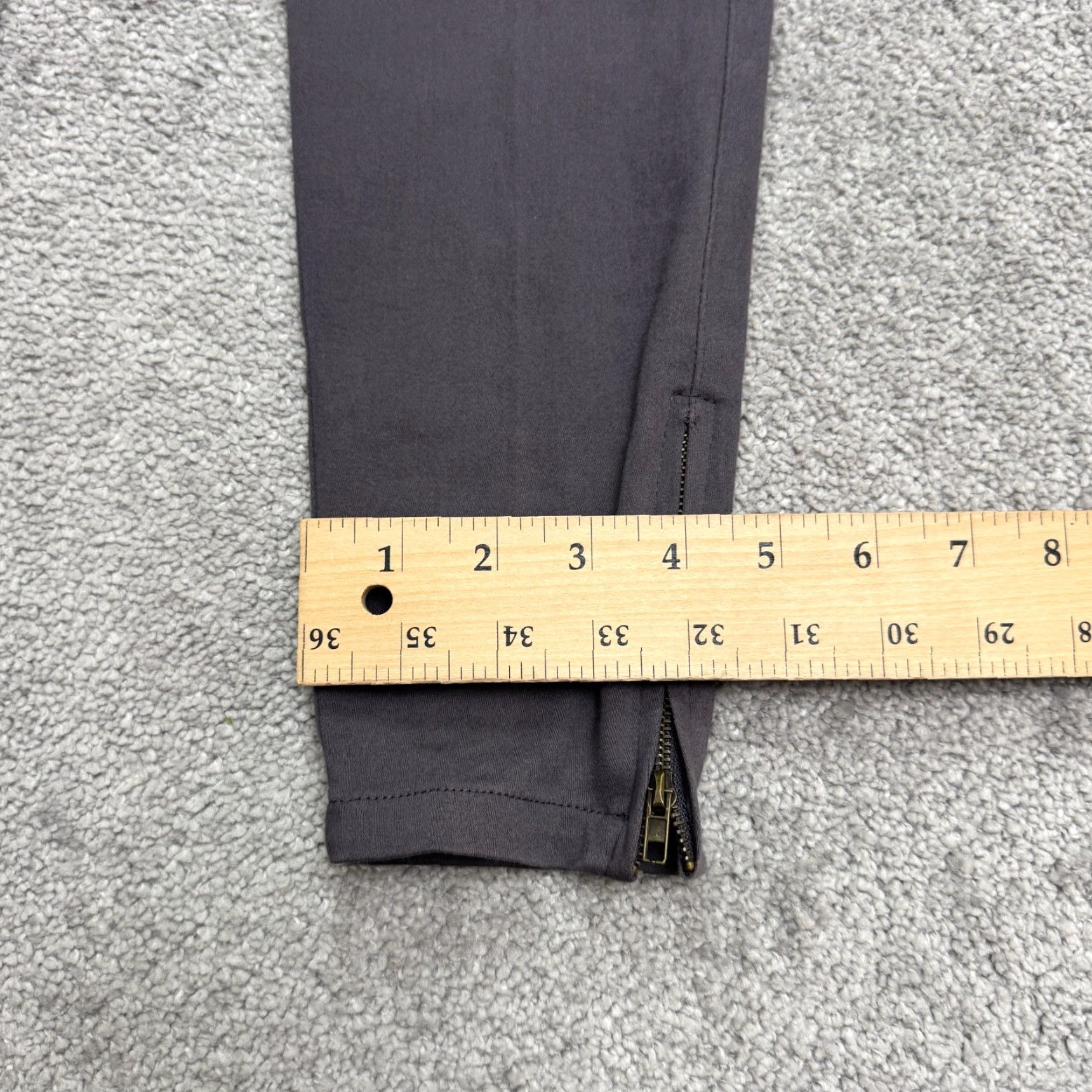 Vintage UMGEE Pants Womens Small Gray Cotton Spandex Pleated Pleated Pull On Mid Rise Ankle Stretch Casual Outdoor Motorcycle Size 28" / US 6 / IT 42 - 5 Thumbnail