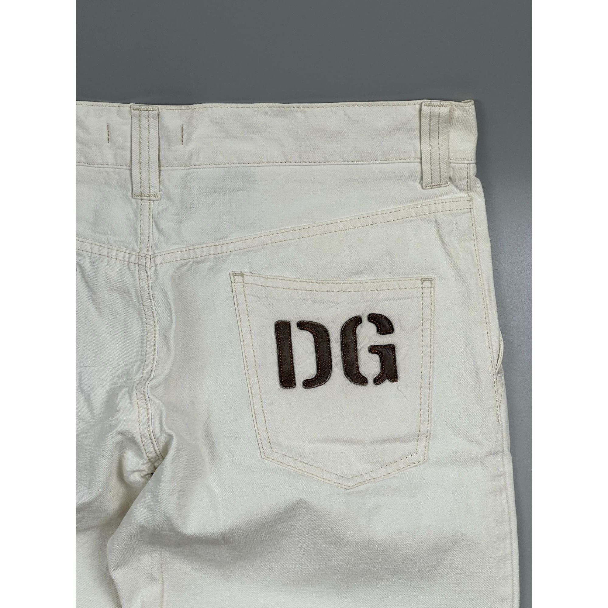 Dolce & Gabbana Dolce & Gabbana Big Logo White Denim Jeans Pants (Y0974) Size US 36 / EU 52 - 17 Thumbnail